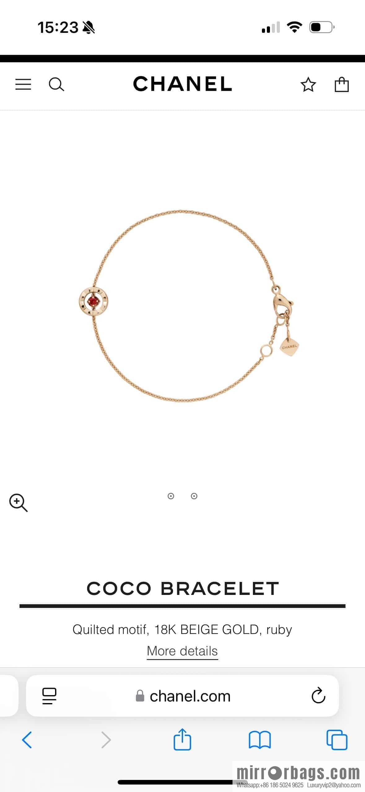 ❗️New ❗️ New ☑️ Chanel coco crush series red diamond diamond bracelet