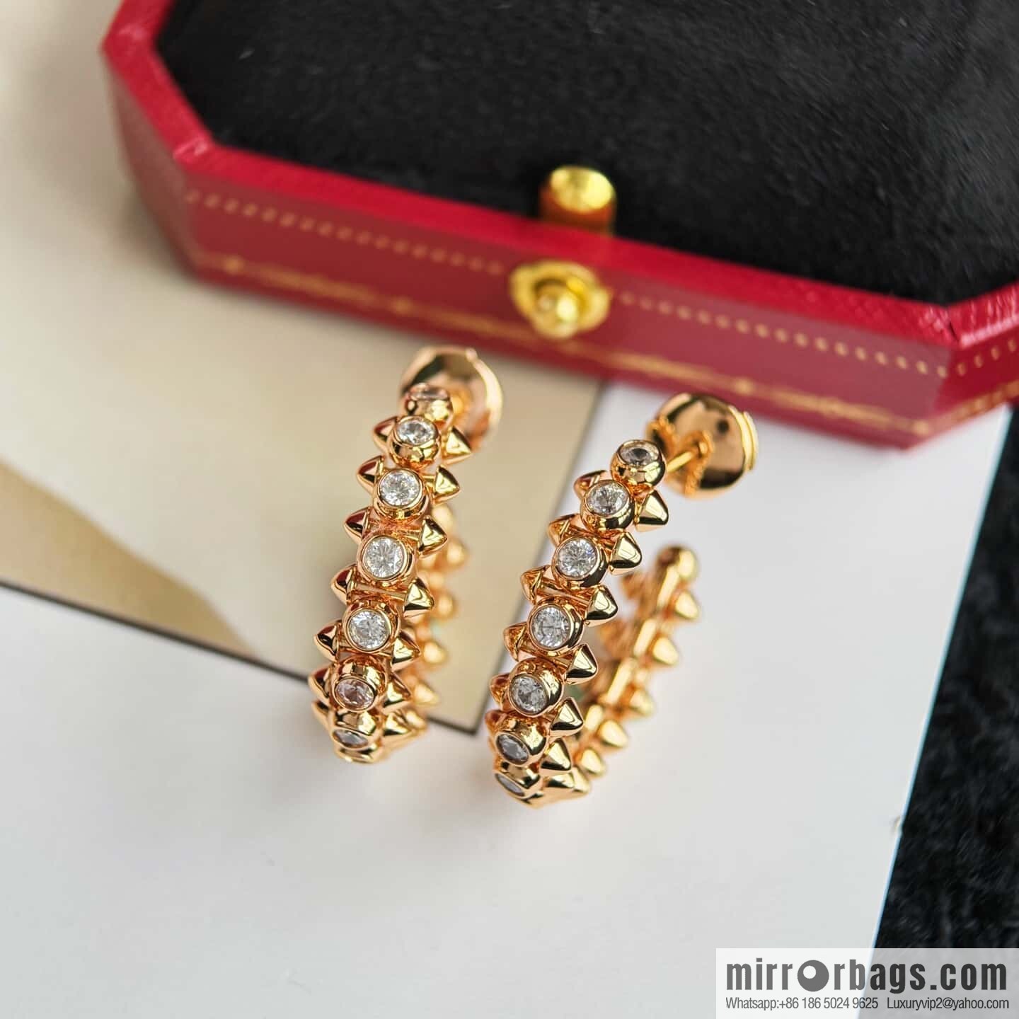 ❗️New ❗️ ☀️ Cartier clash de Cartier wide bullet full drill stud earrings ☀️