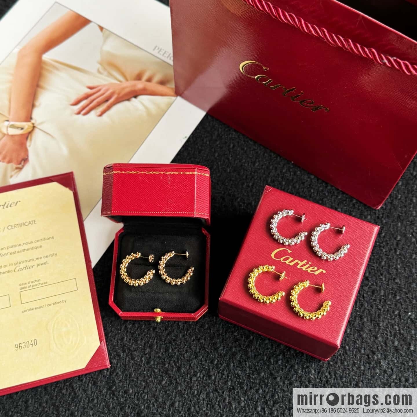 ❗️New ❗️ ☀️ Cartier clash de Cartier wide bullet full drill stud earrings ☀️