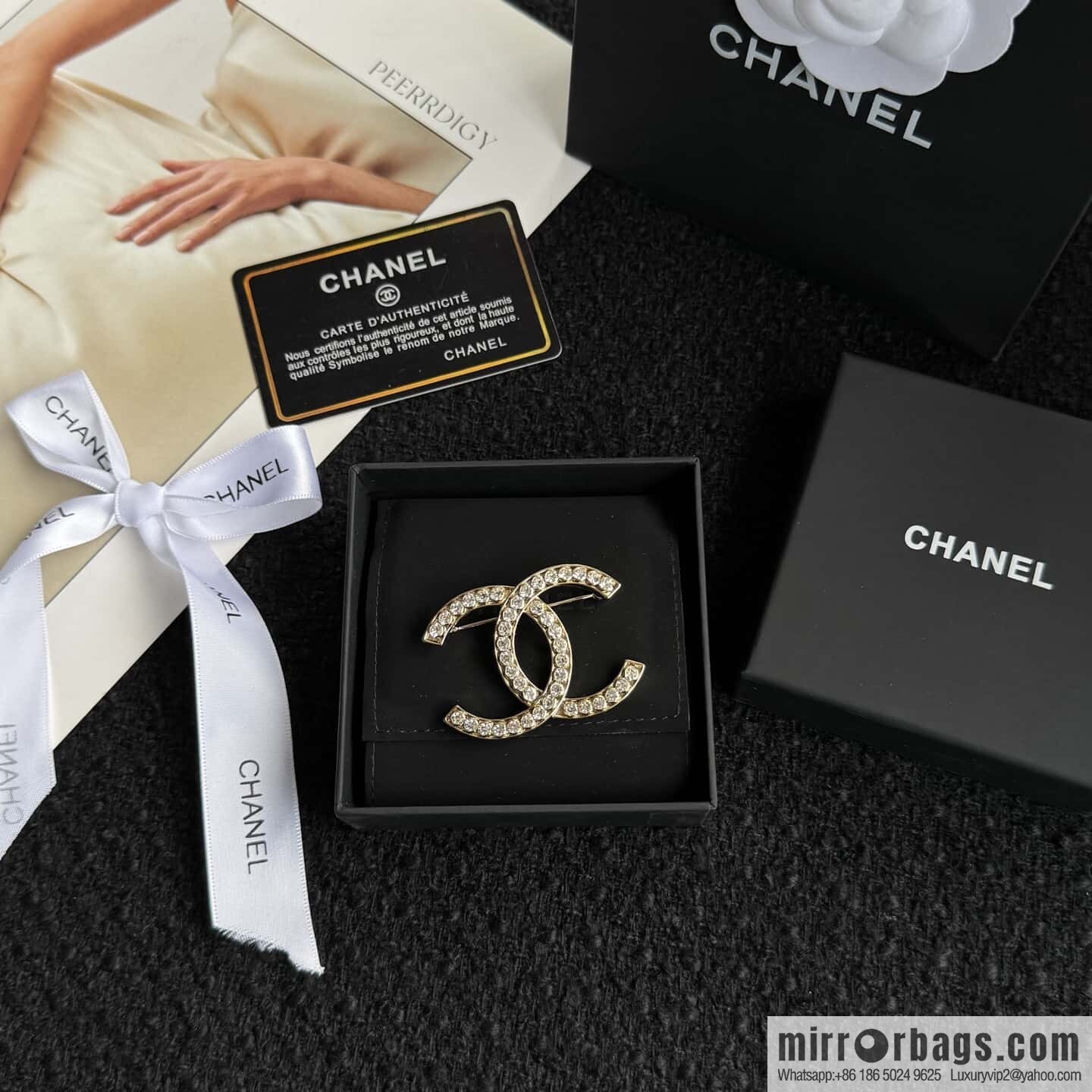 ❗️New ❗️☀️ New ☑️ Chanel Double C Pearl Brooch ☀️