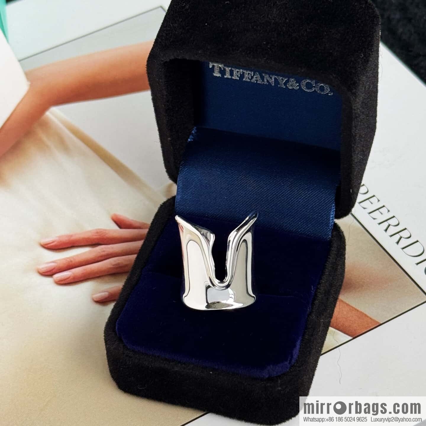 ❗️New ❗️ New ☑️ TIFFANY & Co. Ultra Wide Sterling Silver Ring