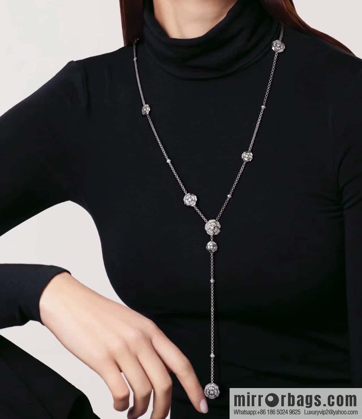 ❗️New ❗️ a variety of wearing methods ☀️ new ☑️ Chanel double c camellia sweater chain necklace ☀️