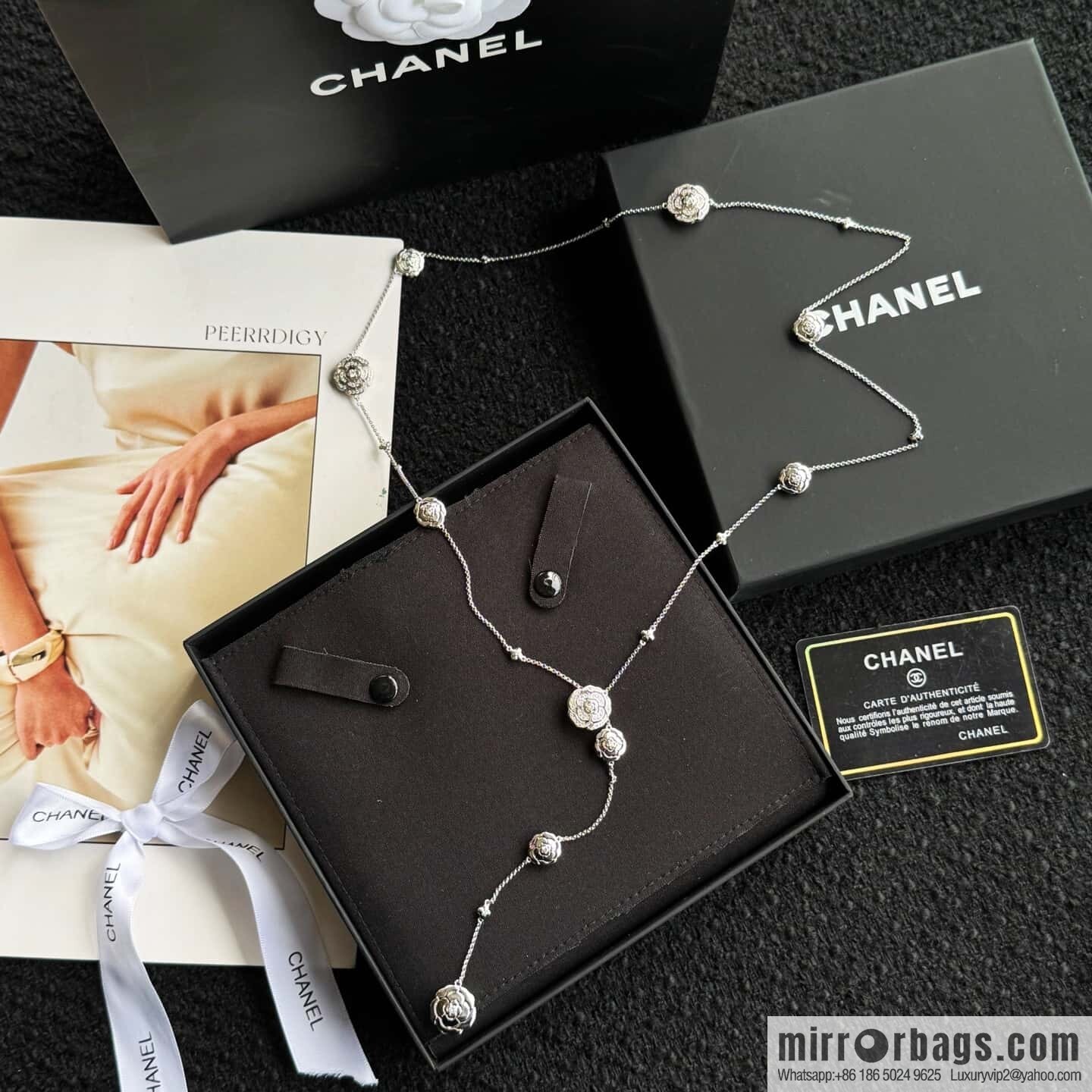 ❗️New ❗️ a variety of wearing methods ☀️ new ☑️ Chanel double c camellia sweater chain necklace ☀️