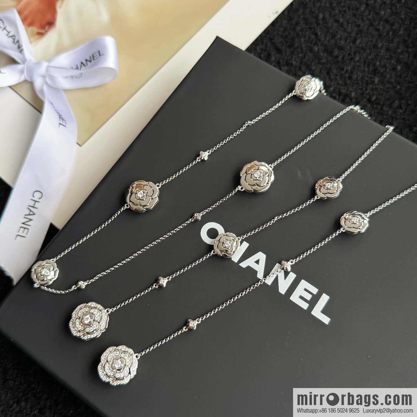 ❗️New ❗️ a variety of wearing methods ☀️ new ☑️ Chanel double c camellia sweater chain necklace ☀️