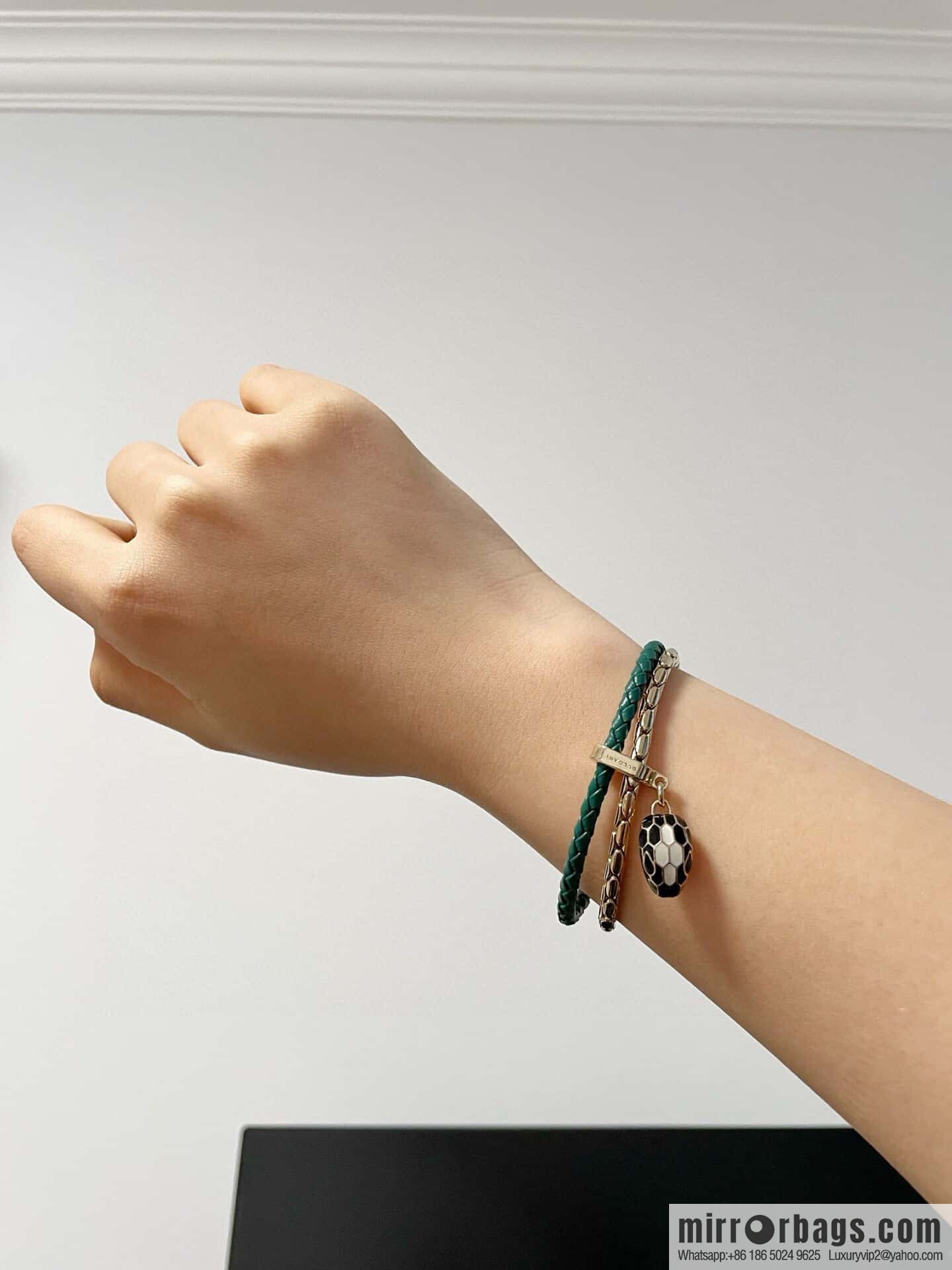 ❗️New ❗️ 7 color ☀ BVLGARI SERPENTI FOREVER series snakehead double leather rope bracelet bracelet ☀️