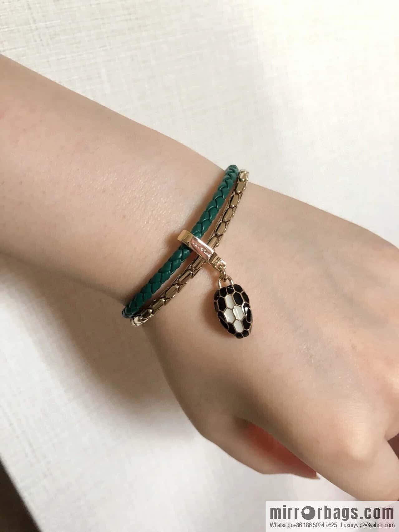 ❗️New ❗️ 7 color ☀ BVLGARI SERPENTI FOREVER series snakehead double leather rope bracelet bracelet ☀️
