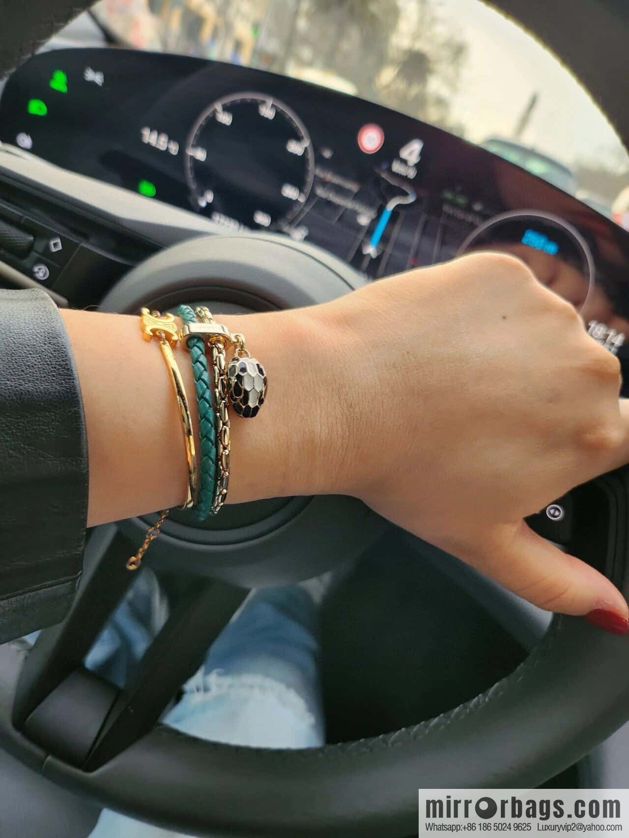 ❗️New ❗️ 7 color ☀ BVLGARI SERPENTI FOREVER series snakehead double leather rope bracelet bracelet ☀️