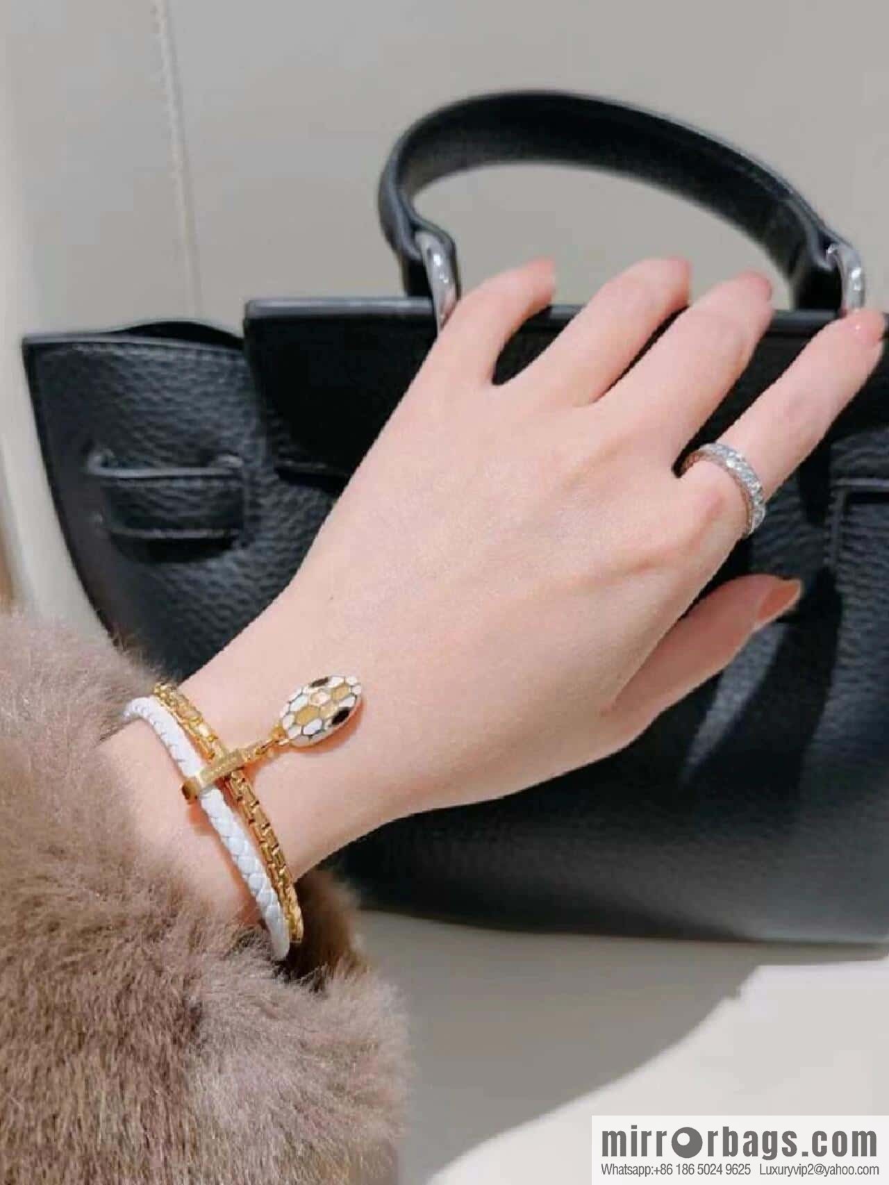 ❗️New ❗️ 7 color ☀ BVLGARI SERPENTI FOREVER series snakehead double leather rope bracelet bracelet ☀️