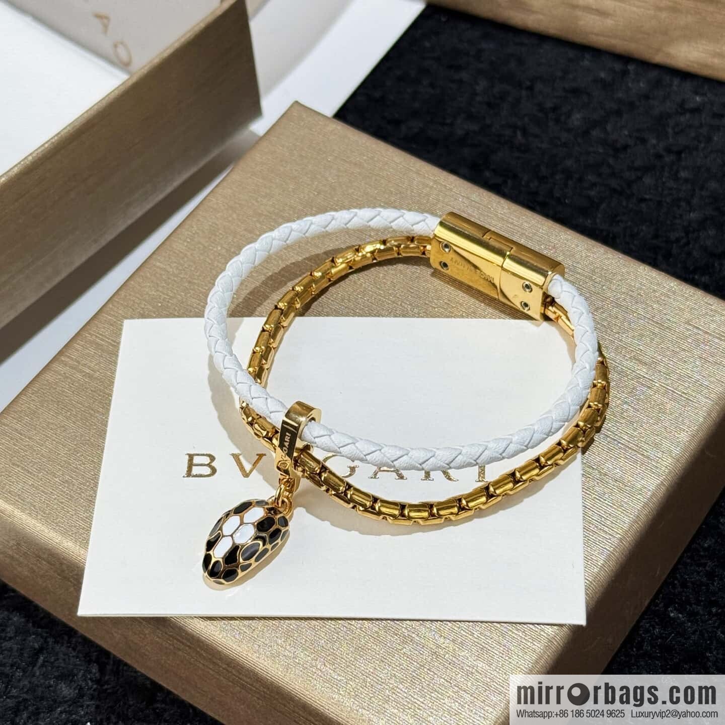 ❗️New ❗️ 7 color ☀ BVLGARI SERPENTI FOREVER series snakehead double leather rope bracelet bracelet ☀️