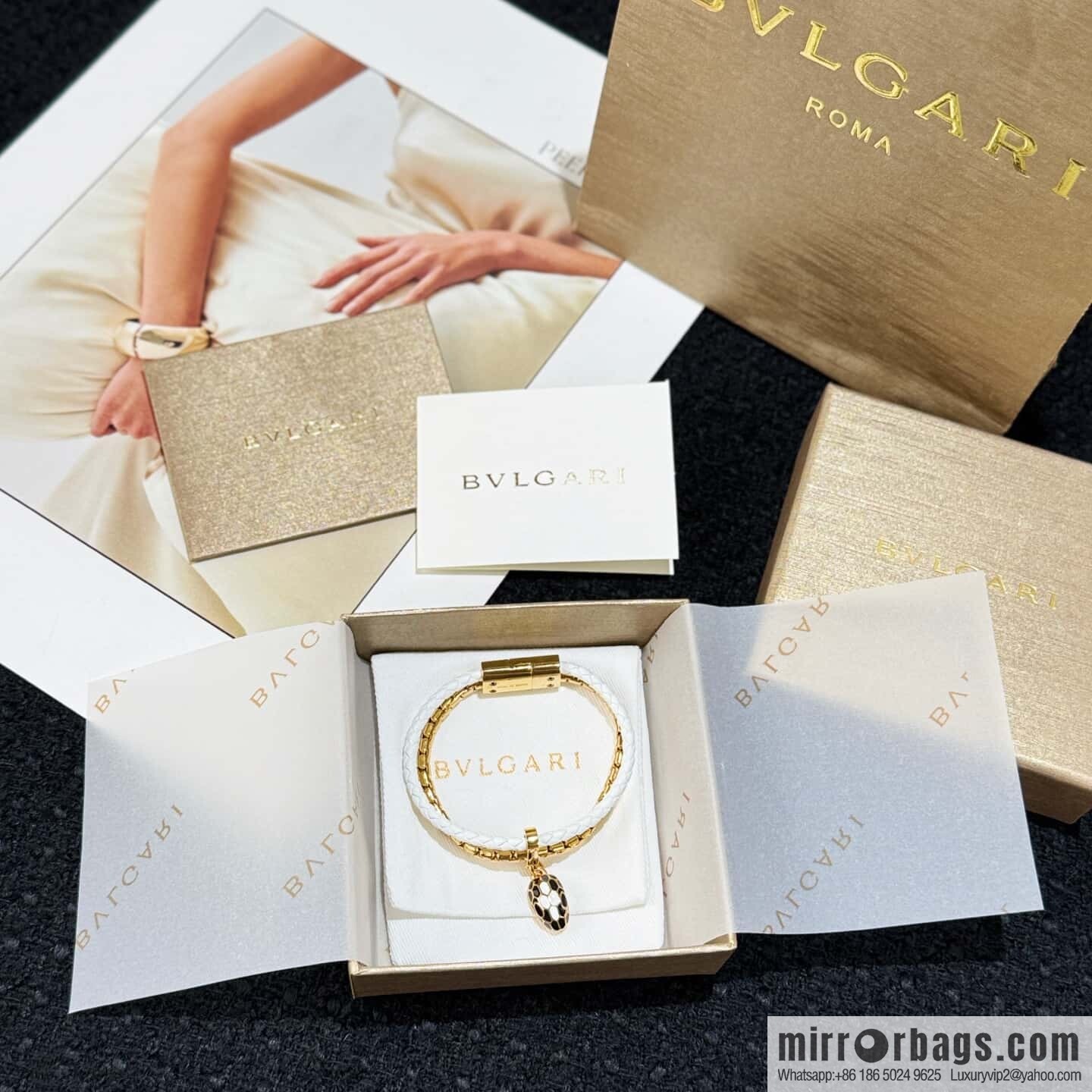❗️New ❗️ 7 color ☀ BVLGARI SERPENTI FOREVER series snakehead double leather rope bracelet bracelet ☀️