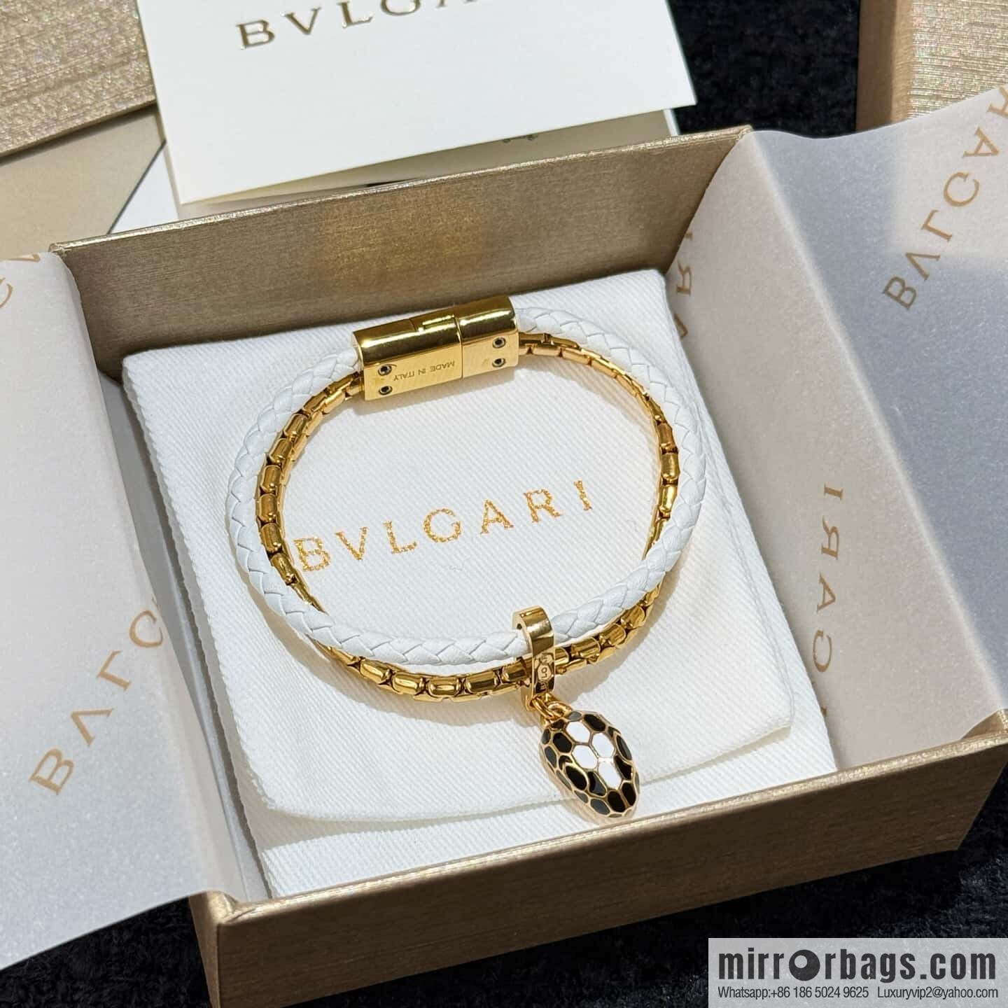 ❗️New ❗️ 7 color ☀ BVLGARI SERPENTI FOREVER series snakehead double leather rope bracelet bracelet ☀️