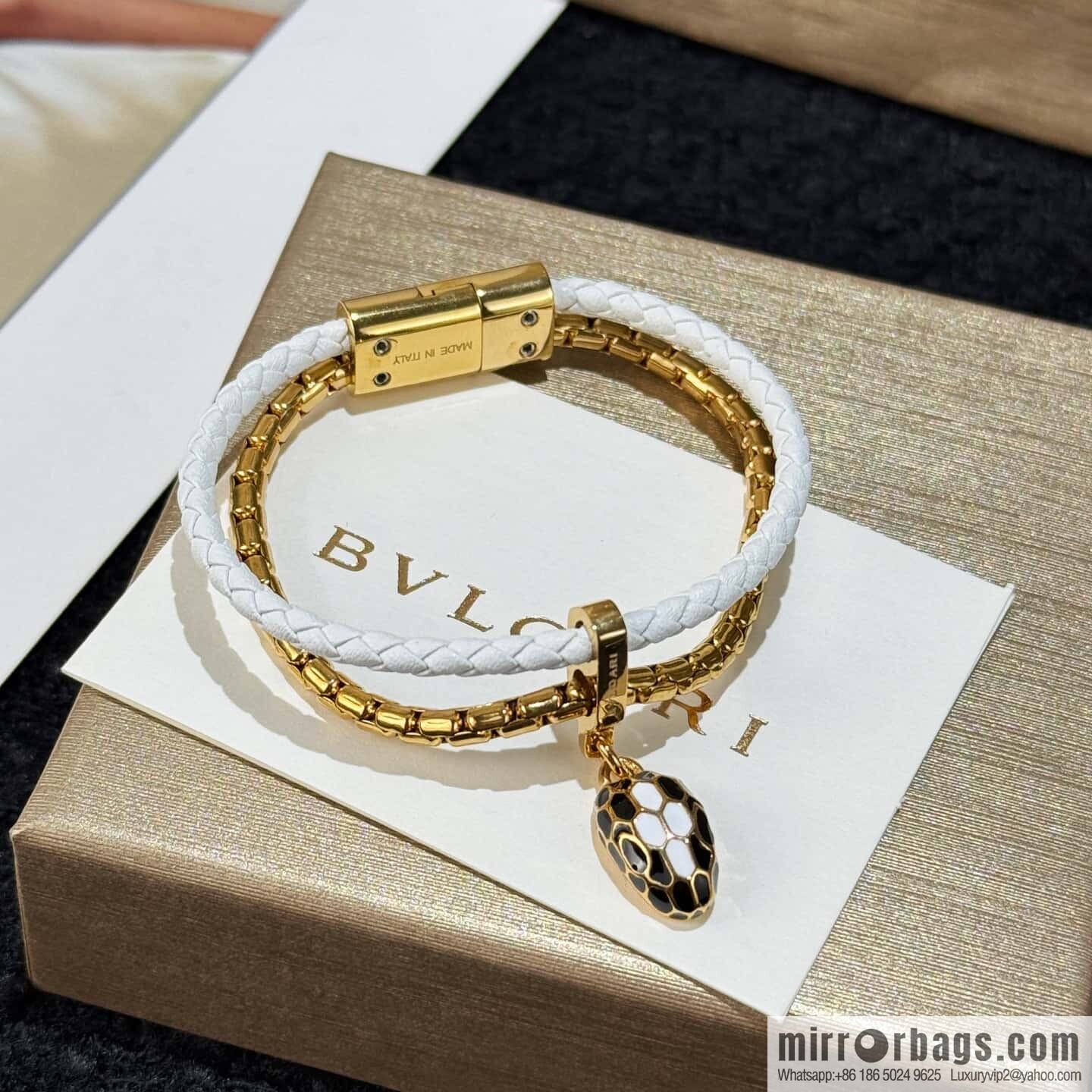 ❗️New ❗️ 7 color ☀ BVLGARI SERPENTI FOREVER series snakehead double leather rope bracelet bracelet ☀️
