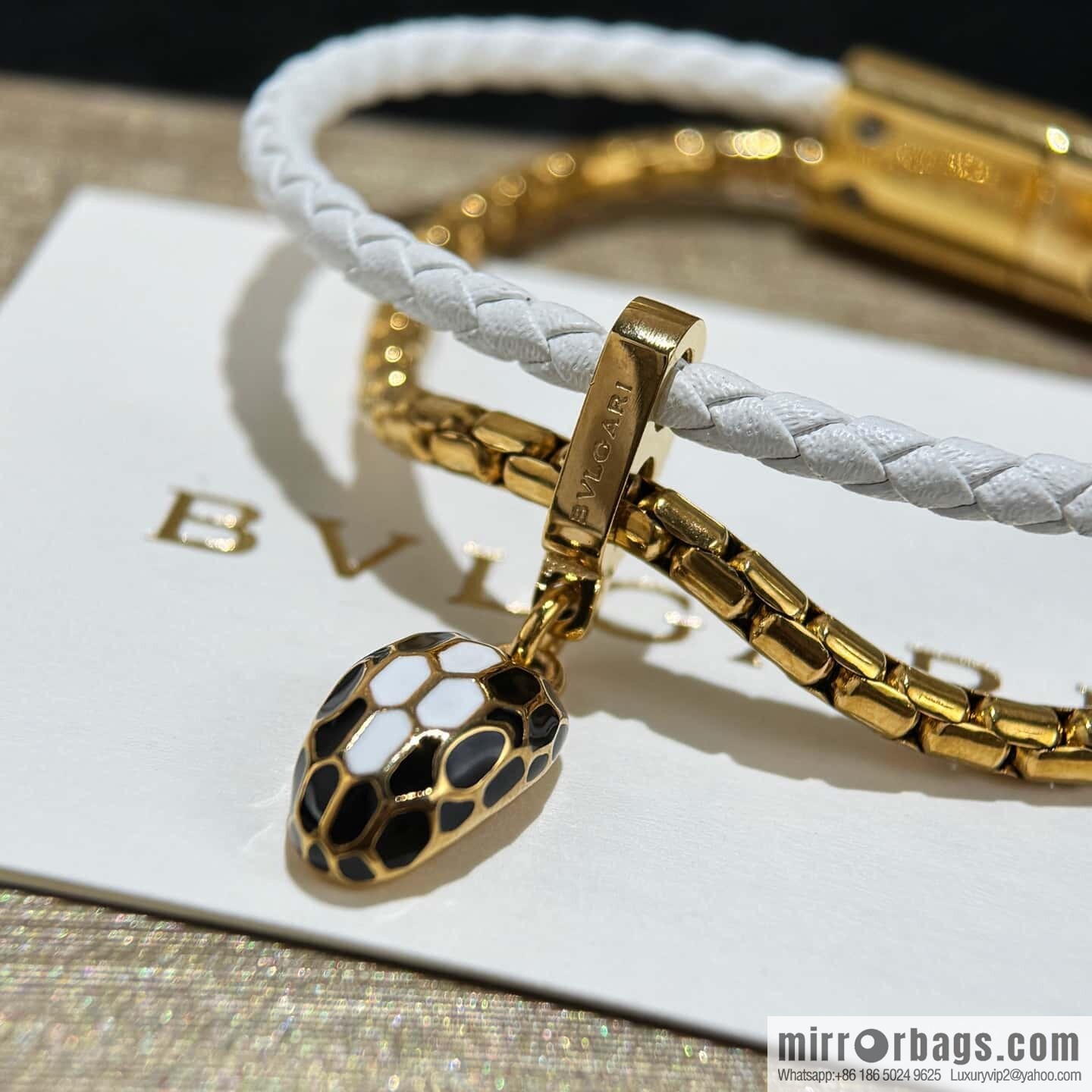 ❗️New ❗️ 7 color ☀ BVLGARI SERPENTI FOREVER series snakehead double leather rope bracelet bracelet ☀️