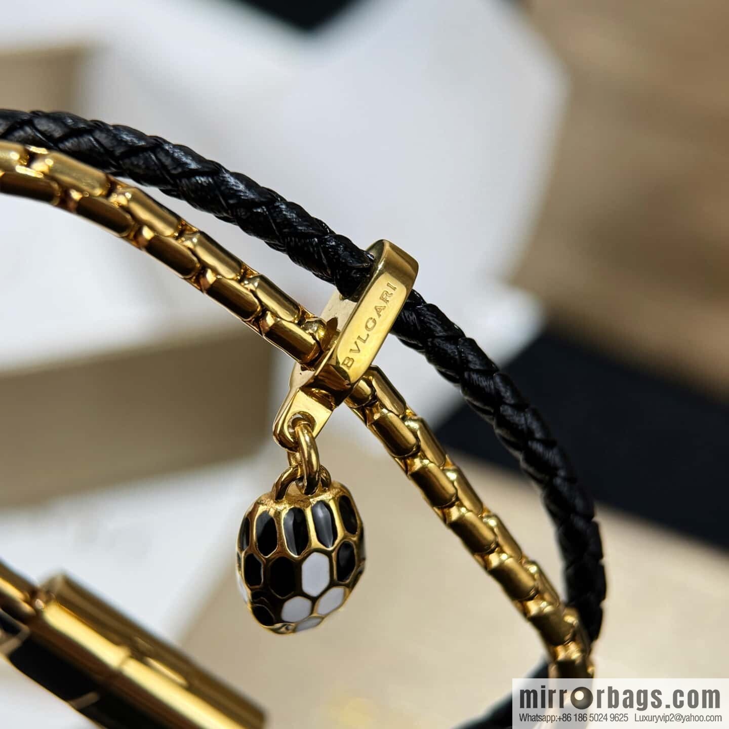 ❗️New ❗️ 7 color ☀ BVLGARI SERPENTI FOREVER series snakehead double leather rope bracelet bracelet ☀️