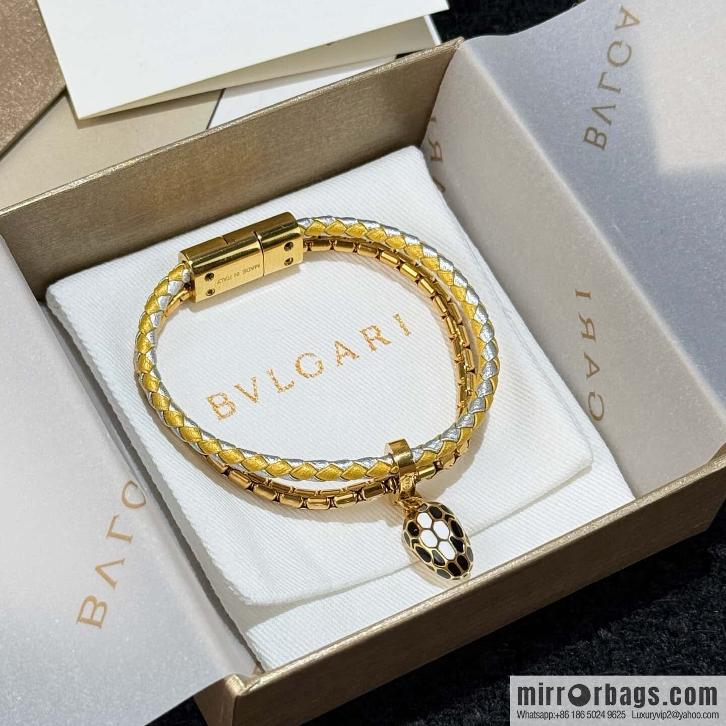 ❗️New ❗️ 7 color ☀ BVLGARI SERPENTI FOREVER series snakehead double leather rope bracelet bracelet ☀️