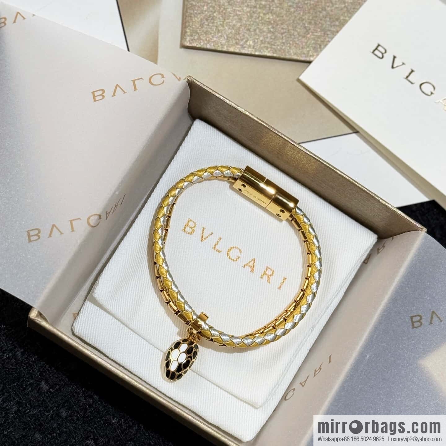 ❗️New ❗️ 7 color ☀ BVLGARI SERPENTI FOREVER series snakehead double leather rope bracelet bracelet ☀️