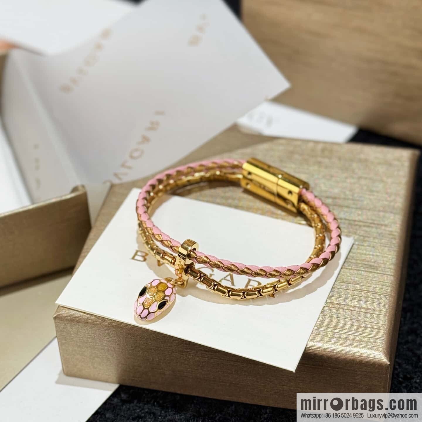 ❗️New ❗️ 7 color ☀ BVLGARI SERPENTI FOREVER series snakehead double leather rope bracelet bracelet ☀️