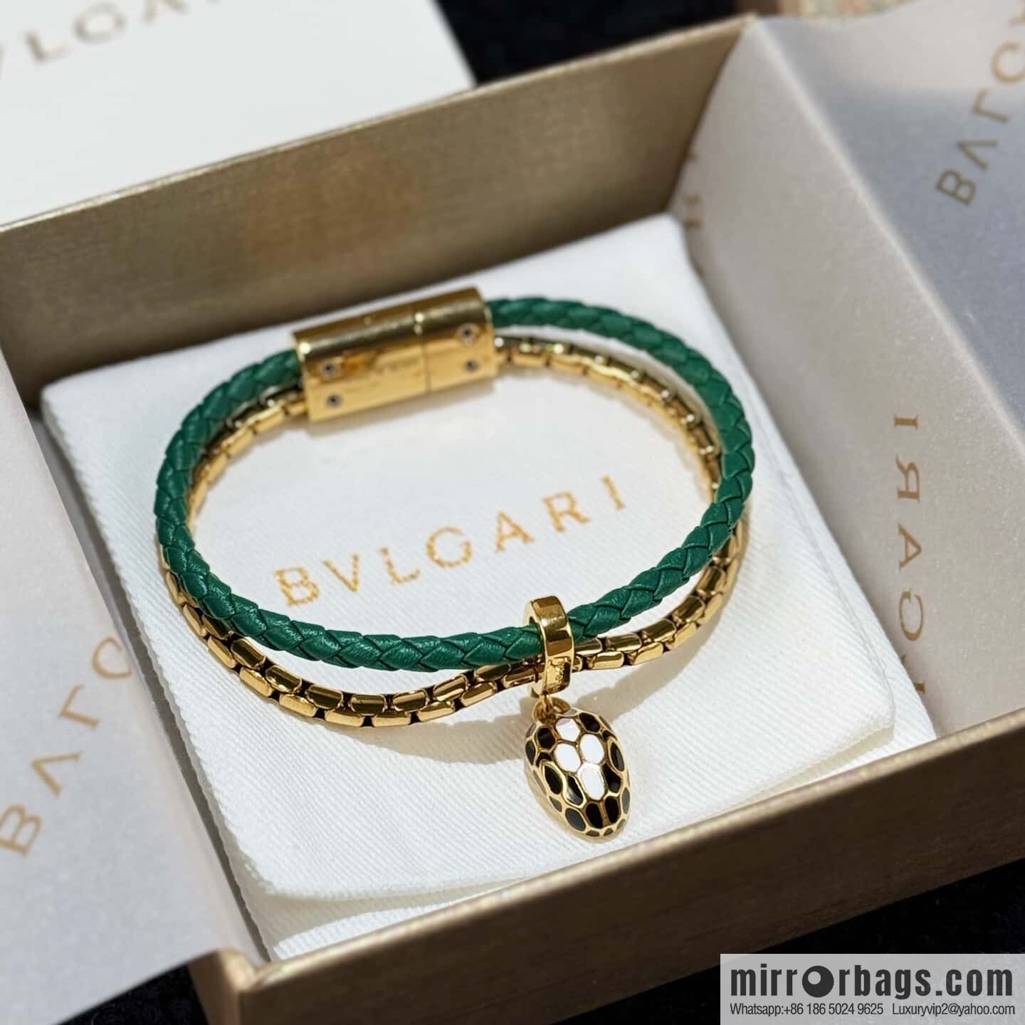 ❗️New ❗️ 7 color ☀ BVLGARI SERPENTI FOREVER series snakehead double leather rope bracelet bracelet ☀️