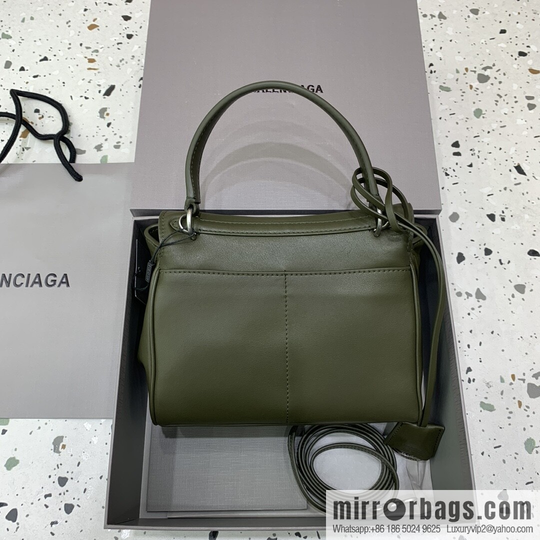 🖤[Small green silver buckle 】 𝐁𝐀𝐋𝐄𝐍𝐂𝐈𝐀𝐆𝐀 𝐑𝐎𝐃𝐄𝐎 𝐁𝐀𝐆 series handbag model number: 78972