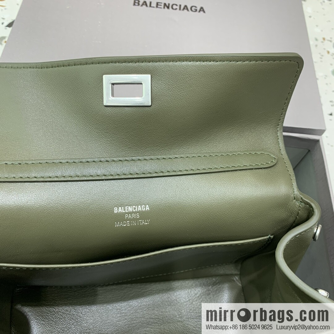 🖤[Small green silver buckle 】 𝐁𝐀𝐋𝐄𝐍𝐂𝐈𝐀𝐆𝐀 𝐑𝐎𝐃𝐄𝐎 𝐁𝐀𝐆 series handbag model number: 78972