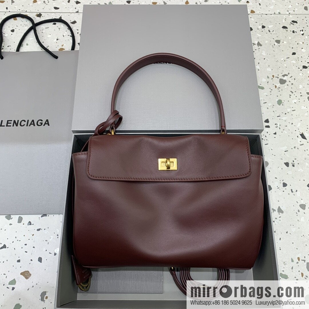 [Medium jujube gold buckle 】 𝐁𝐀𝐋𝐄𝐍𝐂𝐈𝐀𝐆𝐀 𝐑𝐎𝐃𝐄𝐎 𝐁𝐀𝐆 series handbag model number: 78972