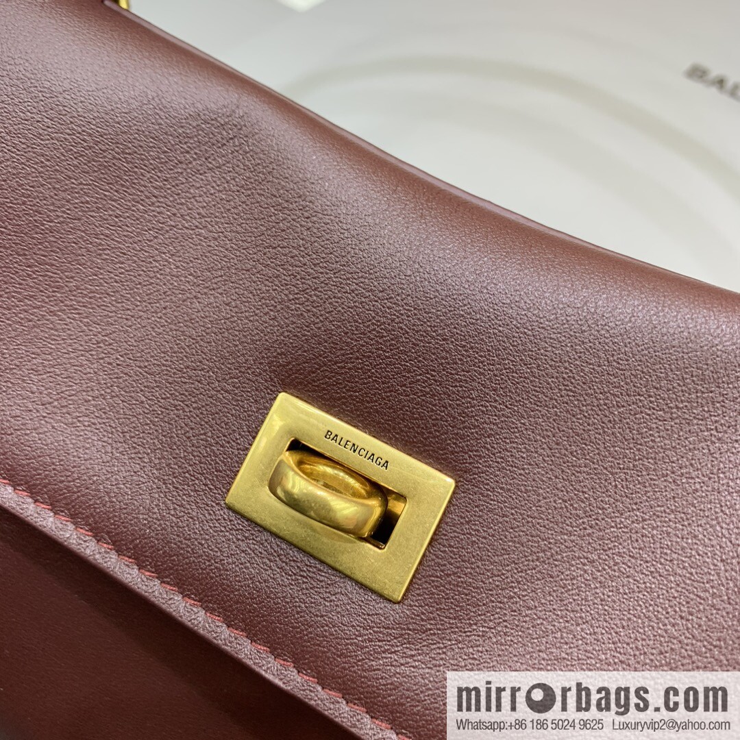 [Medium jujube gold buckle 】 𝐁𝐀𝐋𝐄𝐍𝐂𝐈𝐀𝐆𝐀 𝐑𝐎𝐃𝐄𝐎 𝐁𝐀𝐆 series handbag model number: 78972