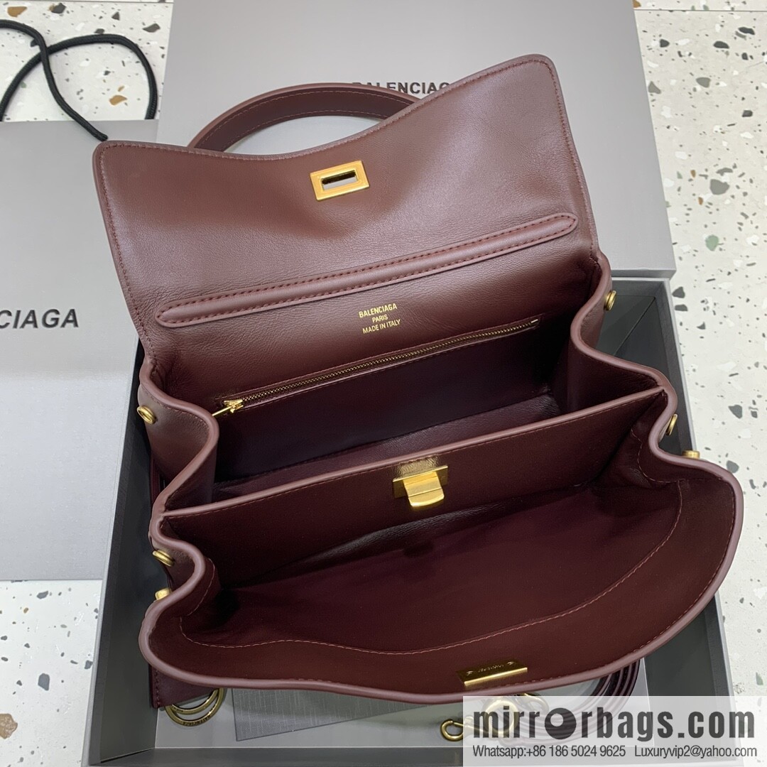 [Medium jujube gold buckle 】 𝐁𝐀𝐋𝐄𝐍𝐂𝐈𝐀𝐆𝐀 𝐑𝐎𝐃𝐄𝐎 𝐁𝐀𝐆 series handbag model number: 78972