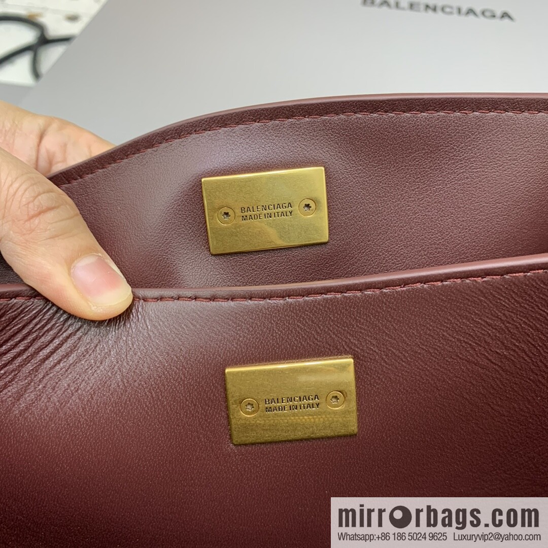[Medium jujube gold buckle 】 𝐁𝐀𝐋𝐄𝐍𝐂𝐈𝐀𝐆𝐀 𝐑𝐎𝐃𝐄𝐎 𝐁𝐀𝐆 series handbag model number: 78972