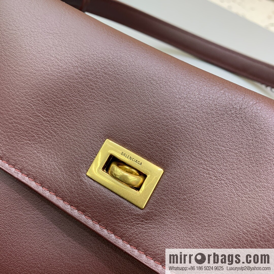 [Large jujube gold buckle 】 𝐁𝐀𝐋𝐄𝐍𝐂𝐈𝐀𝐆𝐀 𝐑𝐎𝐃𝐄𝐎 𝐁𝐀𝐆 series handbag model number: 78972