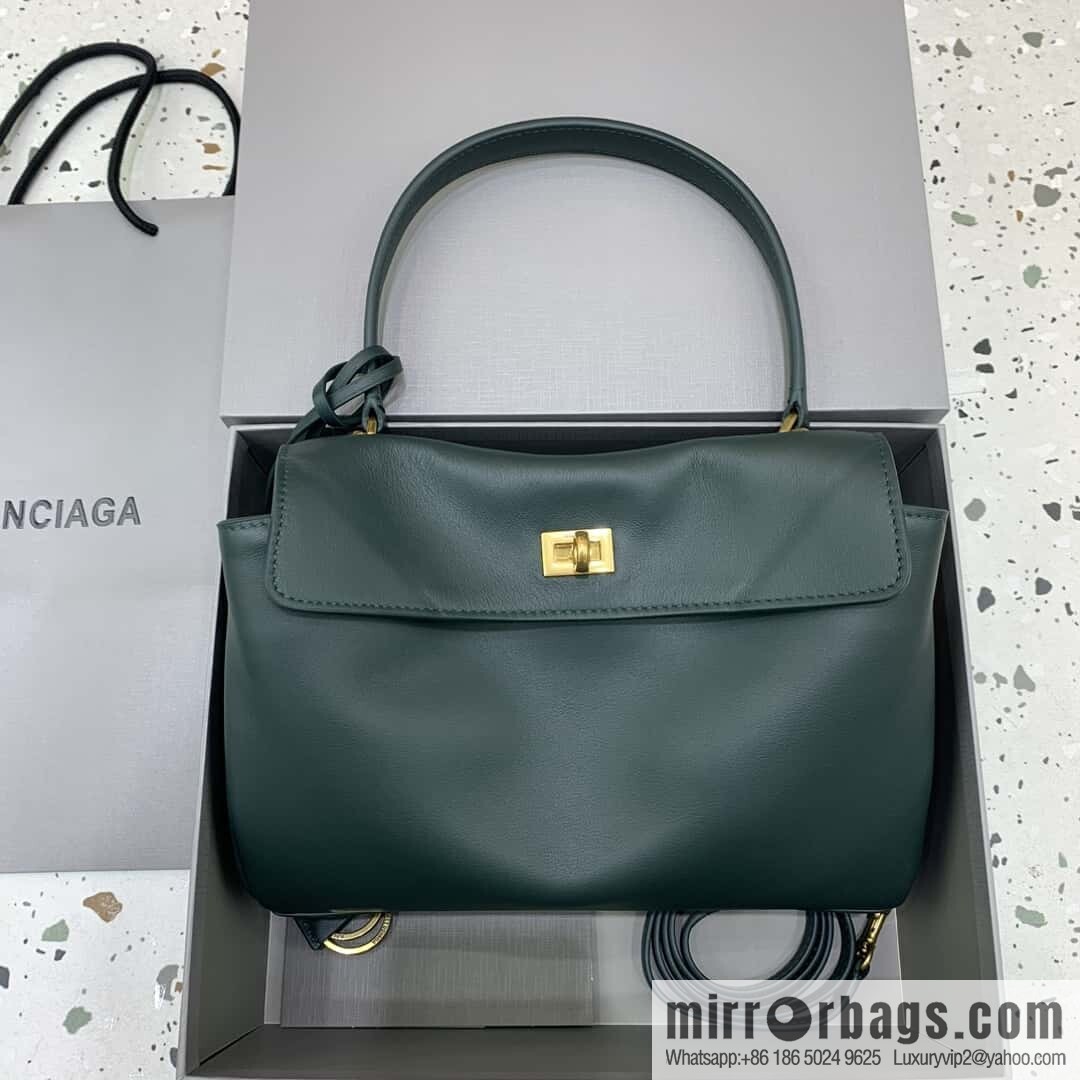🖤[Small malachite green 】 𝐁𝐀𝐋𝐄𝐍𝐂𝐈𝐀𝐆𝐀 𝐑𝐎𝐃𝐄𝐎 𝐁𝐀𝐆 series handbag model number: 78972