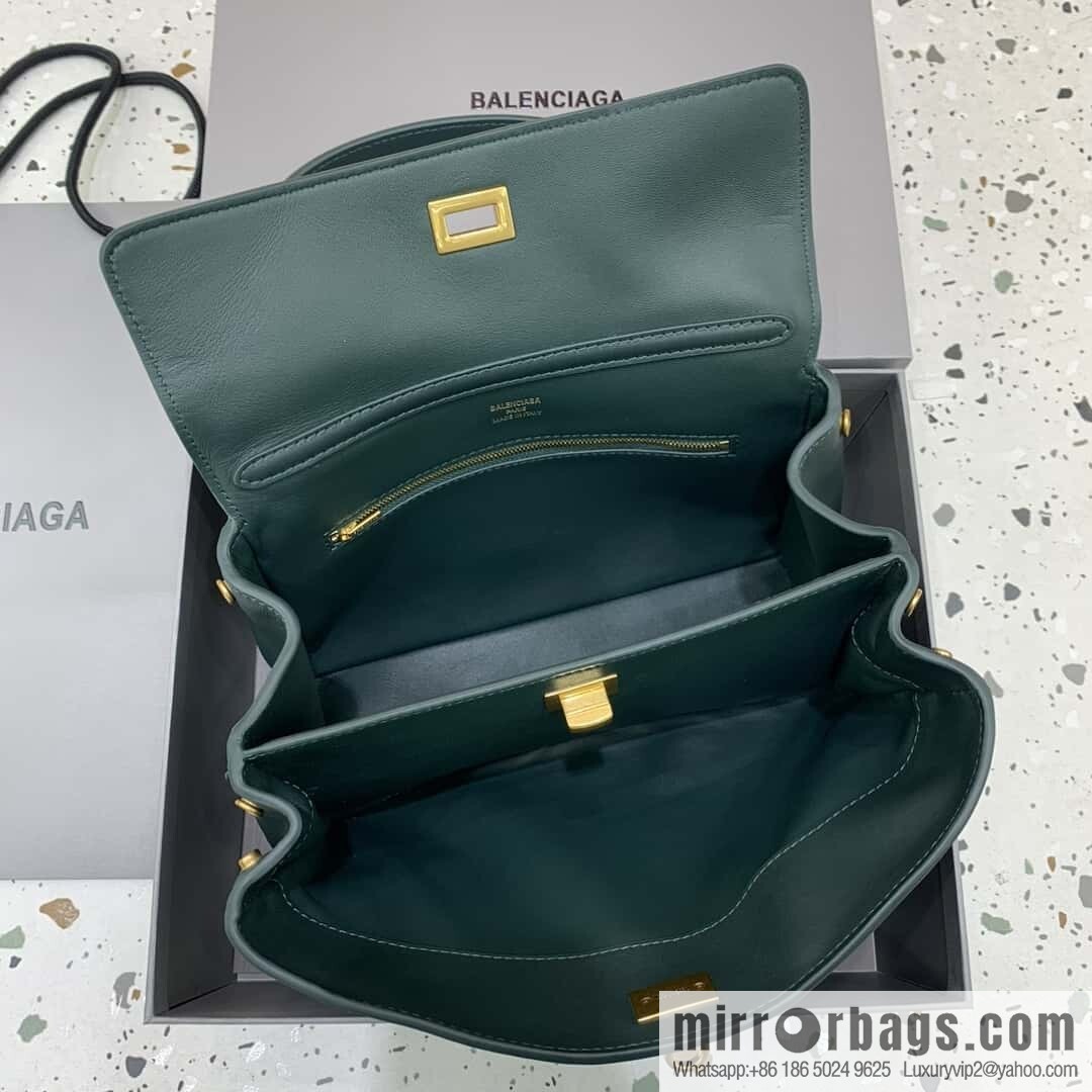 🖤[Small malachite green 】 𝐁𝐀𝐋𝐄𝐍𝐂𝐈𝐀𝐆𝐀 𝐑𝐎𝐃𝐄𝐎 𝐁𝐀𝐆 series handbag model number: 78972