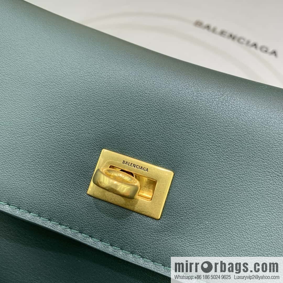 [Medium malachite green 】 𝐁𝐀𝐋𝐄𝐍𝐂𝐈𝐀𝐆𝐀 𝐑𝐎𝐃𝐄𝐎 𝐁𝐀𝐆 series handbag model number: 78972
