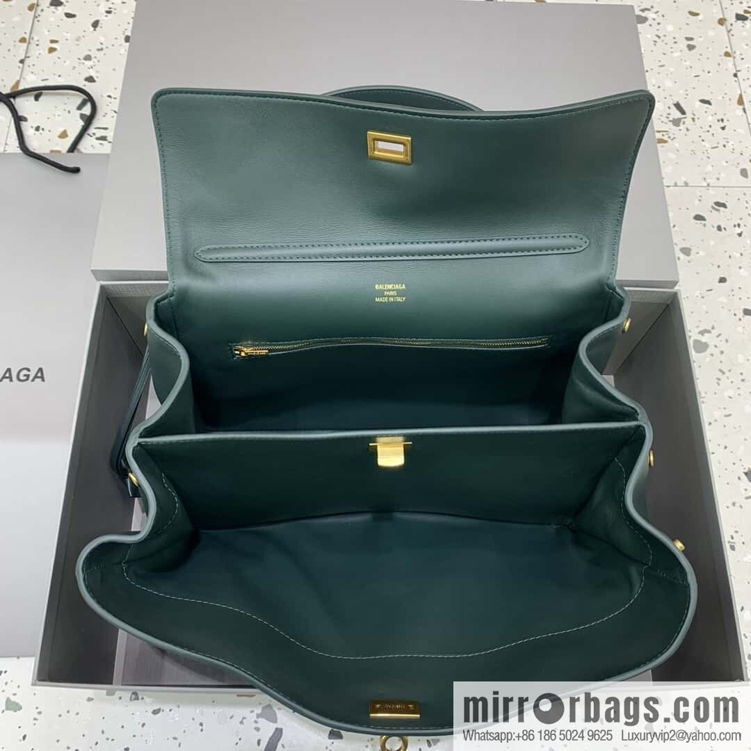 [Medium malachite green 】 𝐁𝐀𝐋𝐄𝐍𝐂𝐈𝐀𝐆𝐀 𝐑𝐎𝐃𝐄𝐎 𝐁𝐀𝐆 series handbag model number: 78972