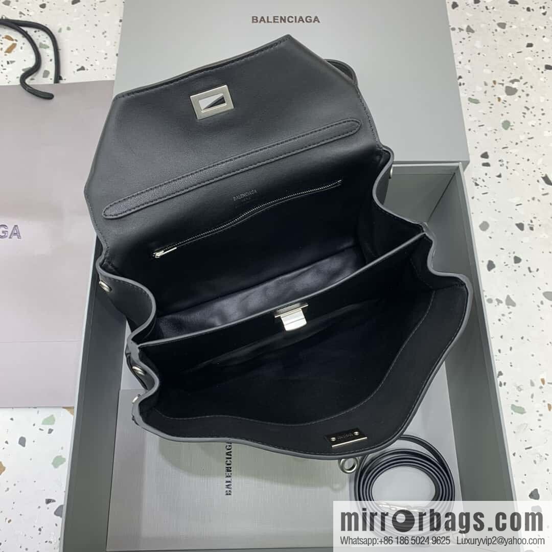 🖤[Small black silver buckle 】 𝐁𝐀𝐋𝐄𝐍𝐂𝐈𝐀𝐆𝐀 𝐑𝐎𝐃𝐄𝐎 𝐁𝐀𝐆 series handbag model number: 78972