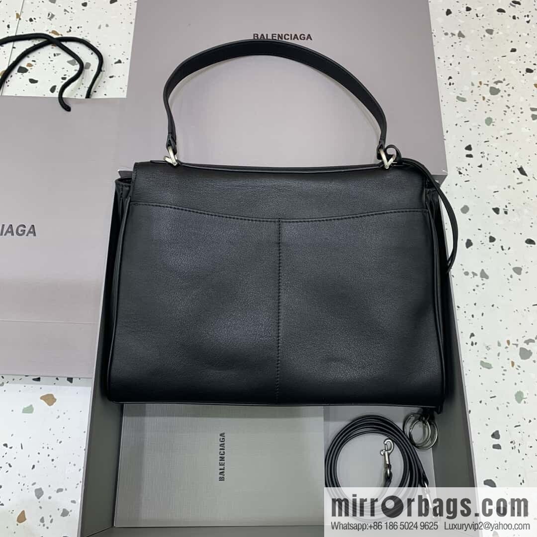 [Medium black silver buckle 】 𝐁𝐀𝐋𝐄𝐍𝐂𝐈𝐀𝐆𝐀 𝐑𝐎𝐃𝐄𝐎 𝐁𝐀𝐆 series handbag model number: 78972