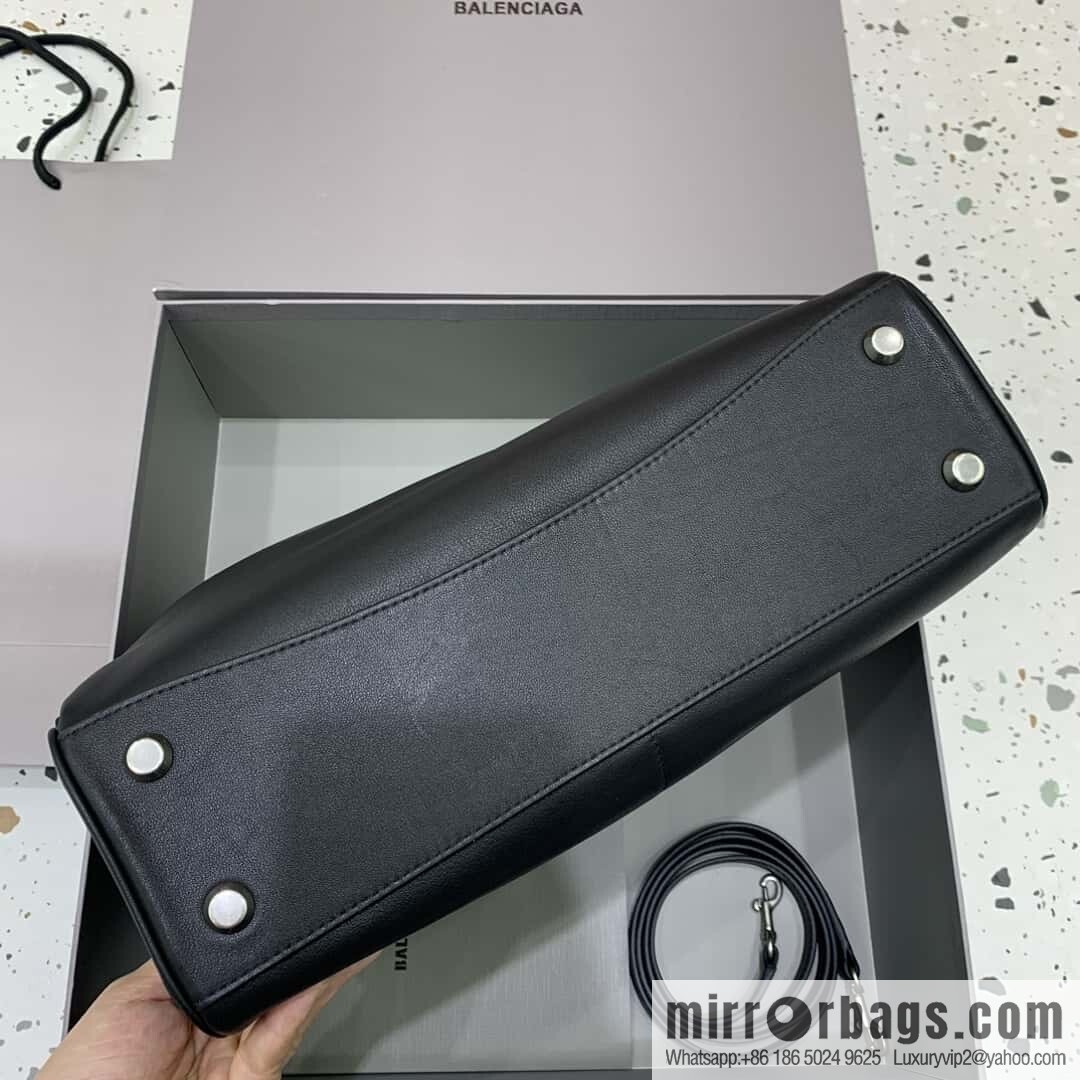 [Medium black silver buckle 】 𝐁𝐀𝐋𝐄𝐍𝐂𝐈𝐀𝐆𝐀 𝐑𝐎𝐃𝐄𝐎 𝐁𝐀𝐆 series handbag model number: 78972