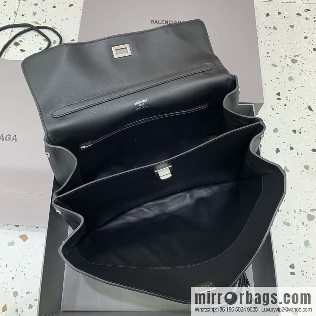 [Medium black silver buckle 】 𝐁𝐀𝐋𝐄𝐍𝐂𝐈𝐀𝐆𝐀 𝐑𝐎𝐃𝐄𝐎 𝐁𝐀𝐆 series handbag model number: 78972