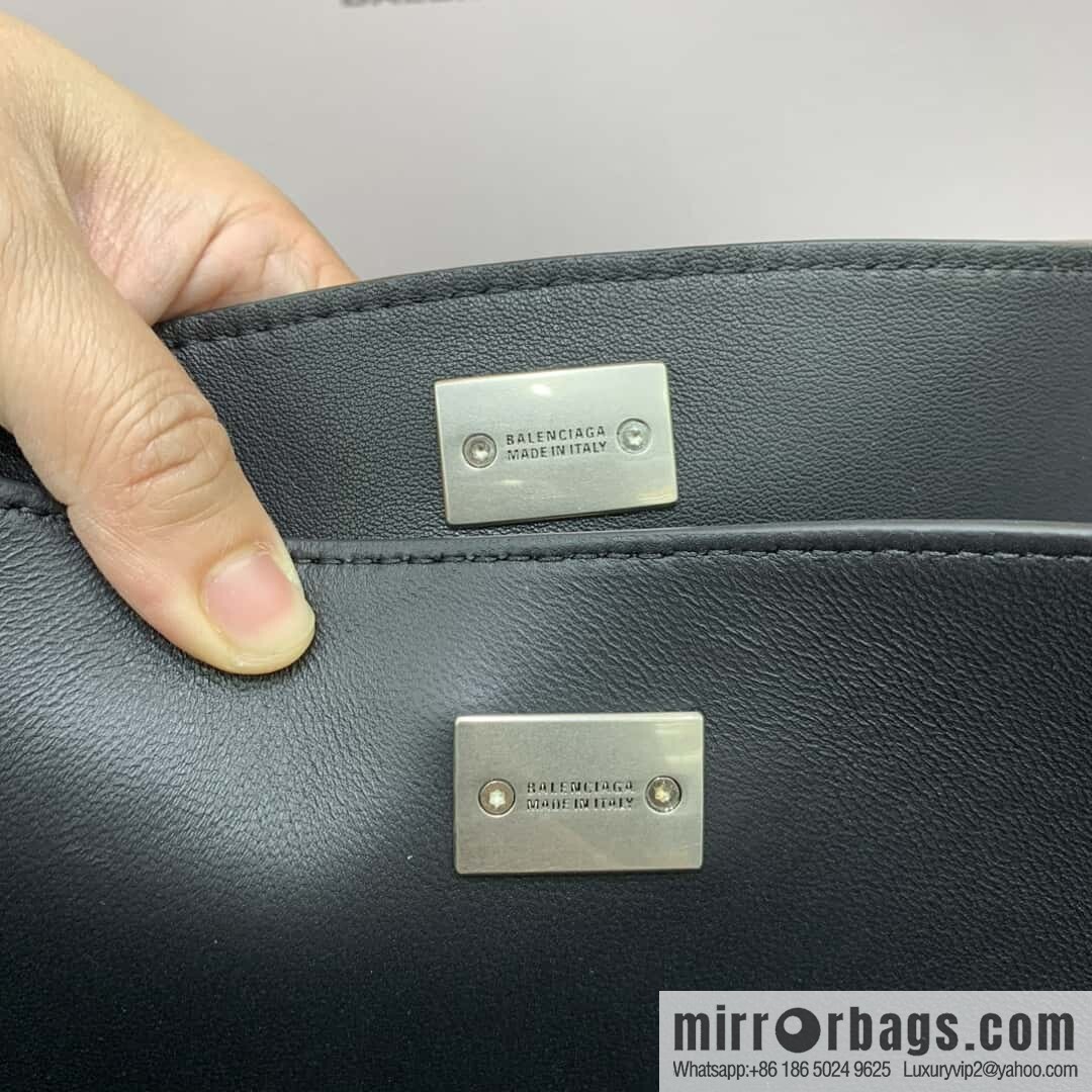 [Medium black silver buckle 】 𝐁𝐀𝐋𝐄𝐍𝐂𝐈𝐀𝐆𝐀 𝐑𝐎𝐃𝐄𝐎 𝐁𝐀𝐆 series handbag model number: 78972