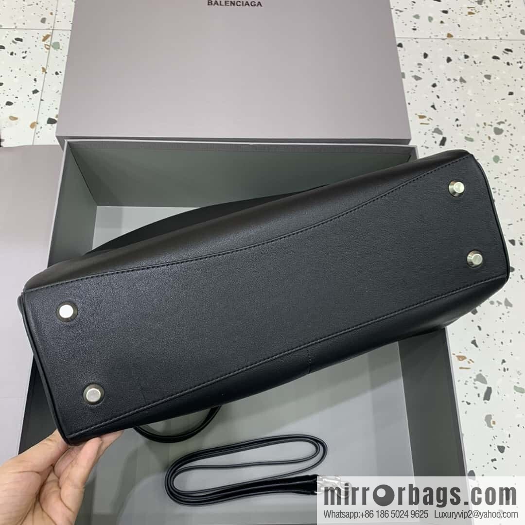 [Large black silver buckle 】 𝐁𝐀𝐋𝐄𝐍𝐂𝐈𝐀𝐆𝐀 𝐑𝐎𝐃𝐄𝐎 𝐁𝐀𝐆 series handbag model number: 78972