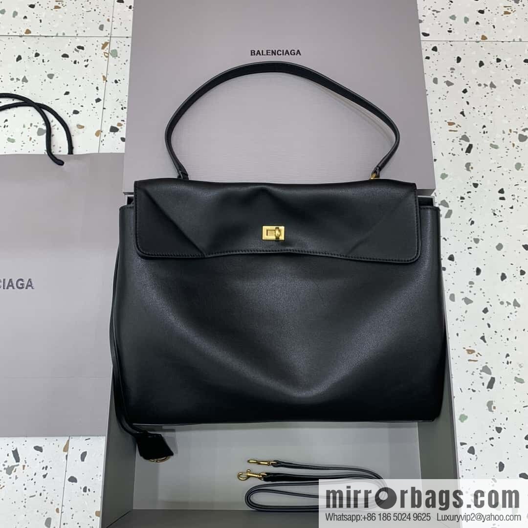 [Large black gold buckle 】 𝐁𝐀𝐋𝐄𝐍𝐂𝐈𝐀𝐆𝐀 𝐑𝐎𝐃𝐄𝐎 𝐁𝐀𝐆 series handbag model number: 78972