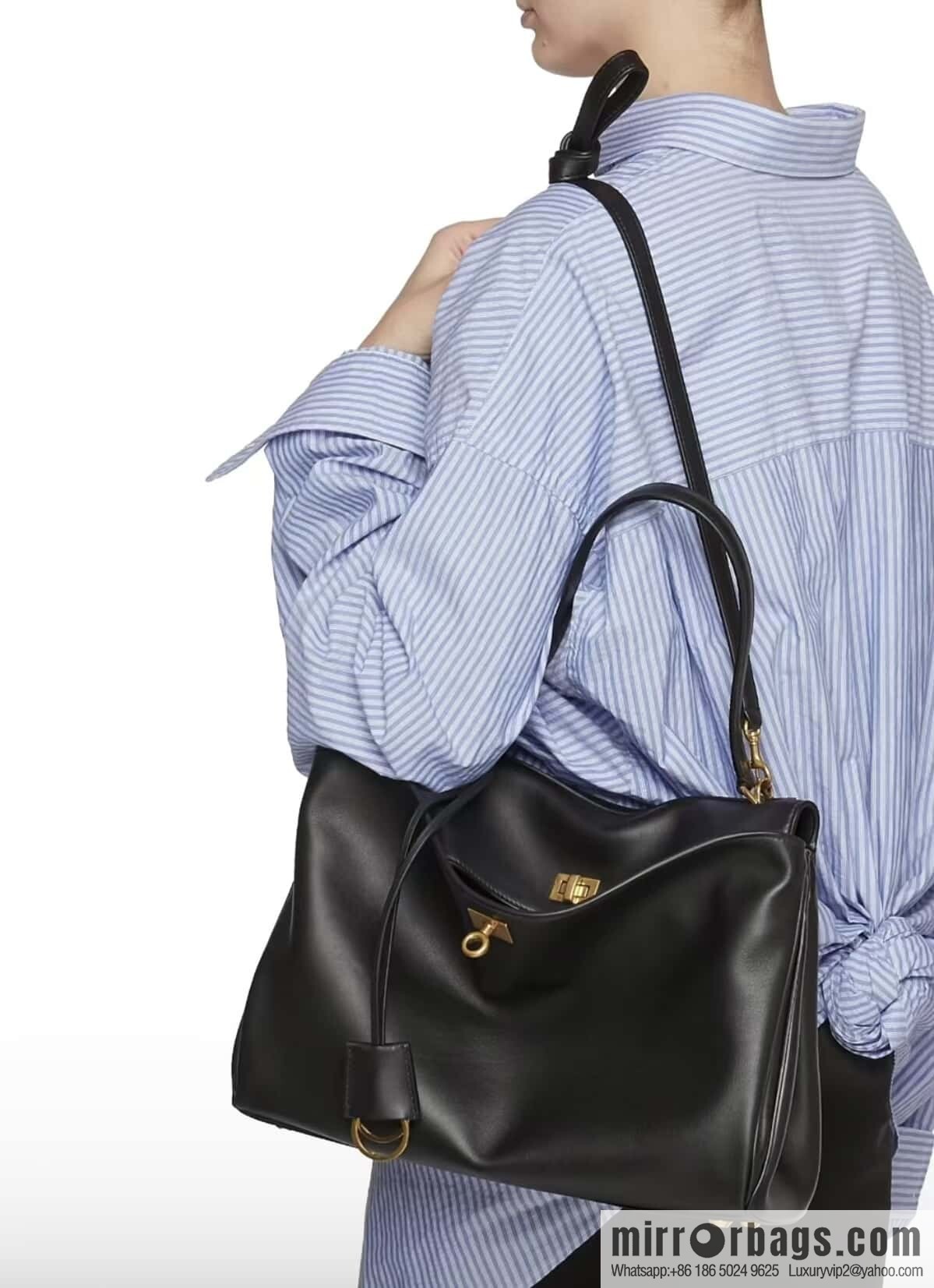 [Large black gold buckle 】 𝐁𝐀𝐋𝐄𝐍𝐂𝐈𝐀𝐆𝐀 𝐑𝐎𝐃𝐄𝐎 𝐁𝐀𝐆 series handbag model number: 78972
