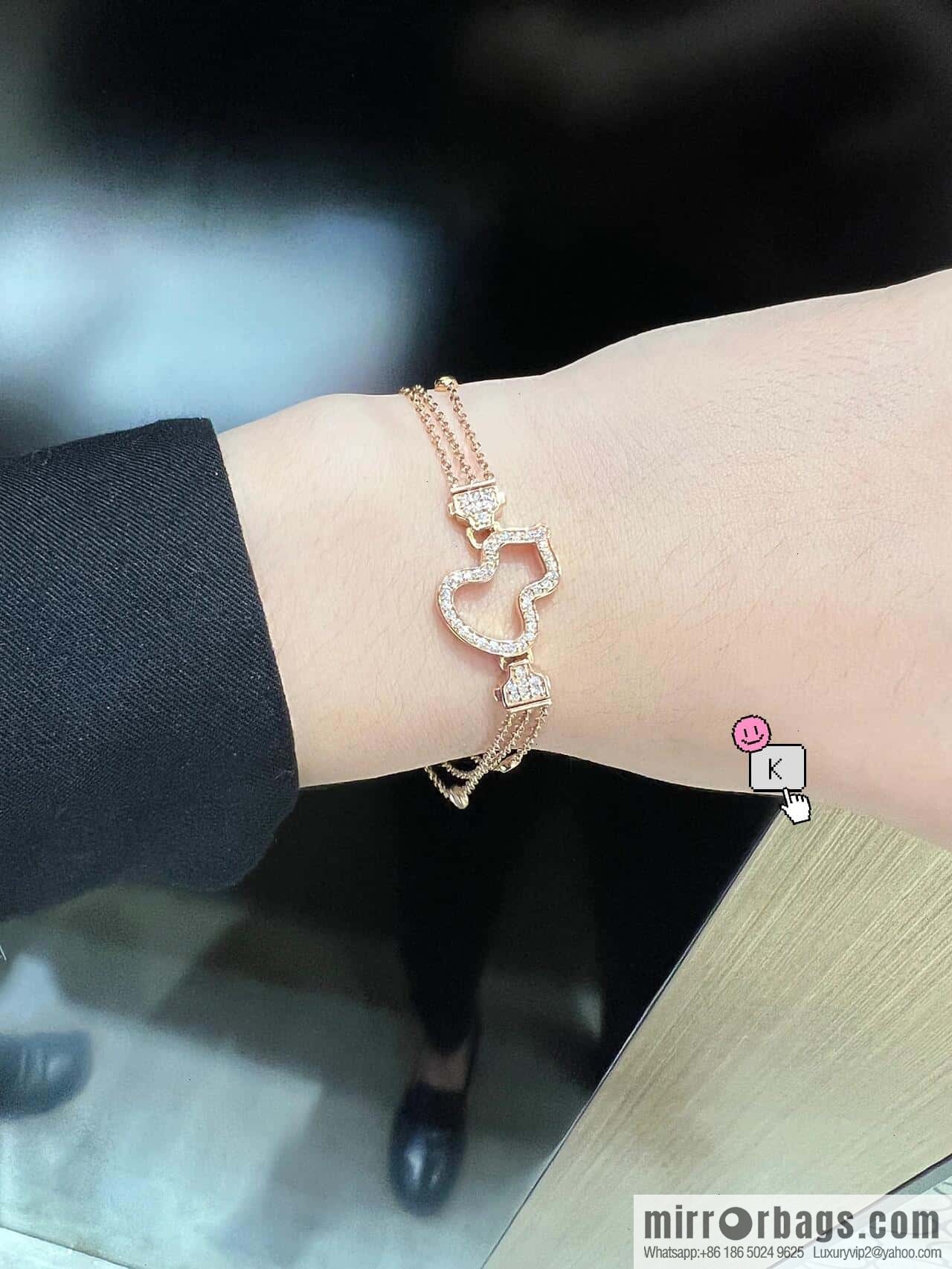 ❗️New ❗️ ☀️ Qeelin Petite Wulu Hollow Gourd Three-layer Bracelet ☀️