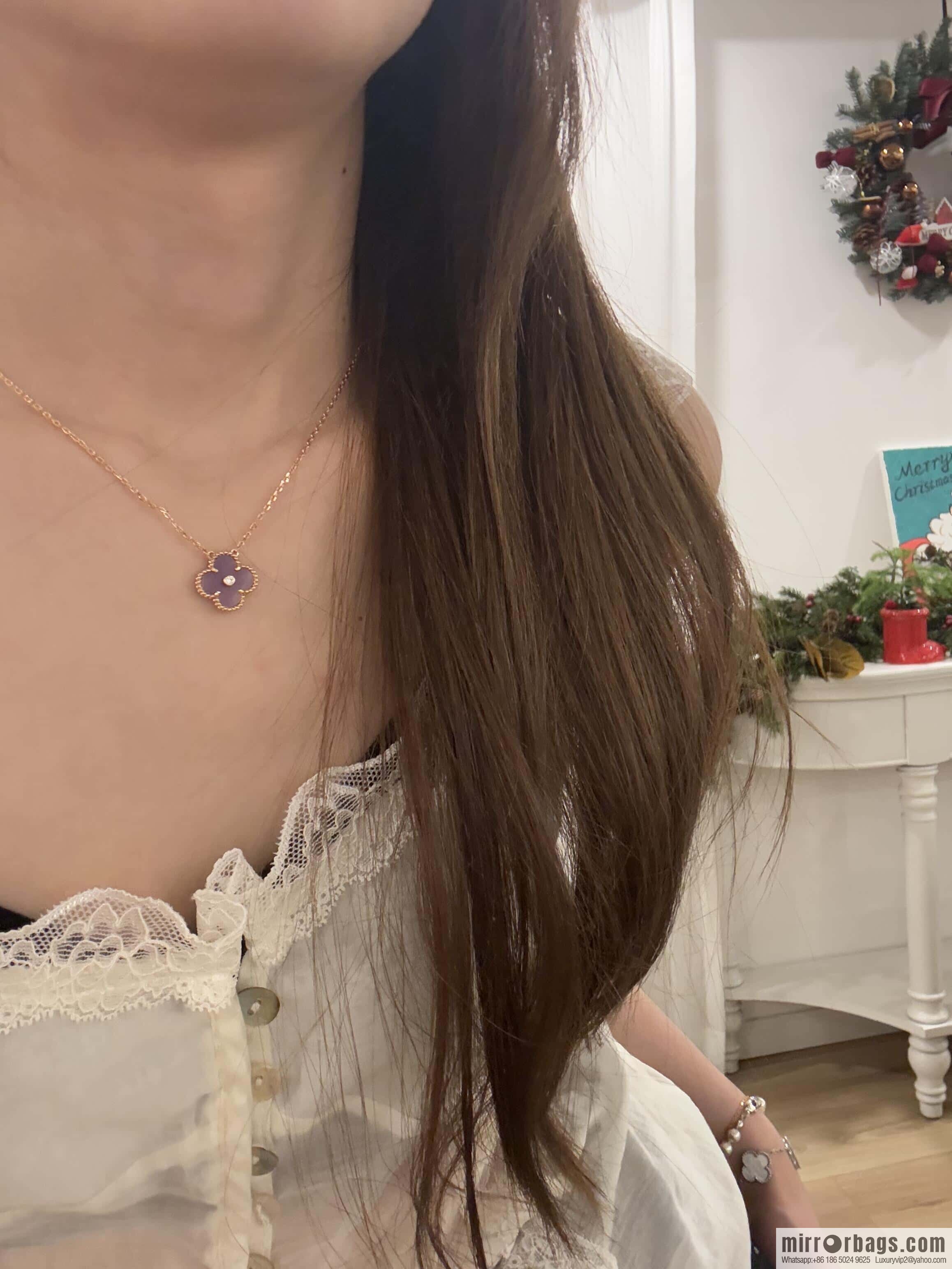 ❗️CNC Version ❗️ ☀️ Van Cleef & Arpels Violet Clover Necklace ☀