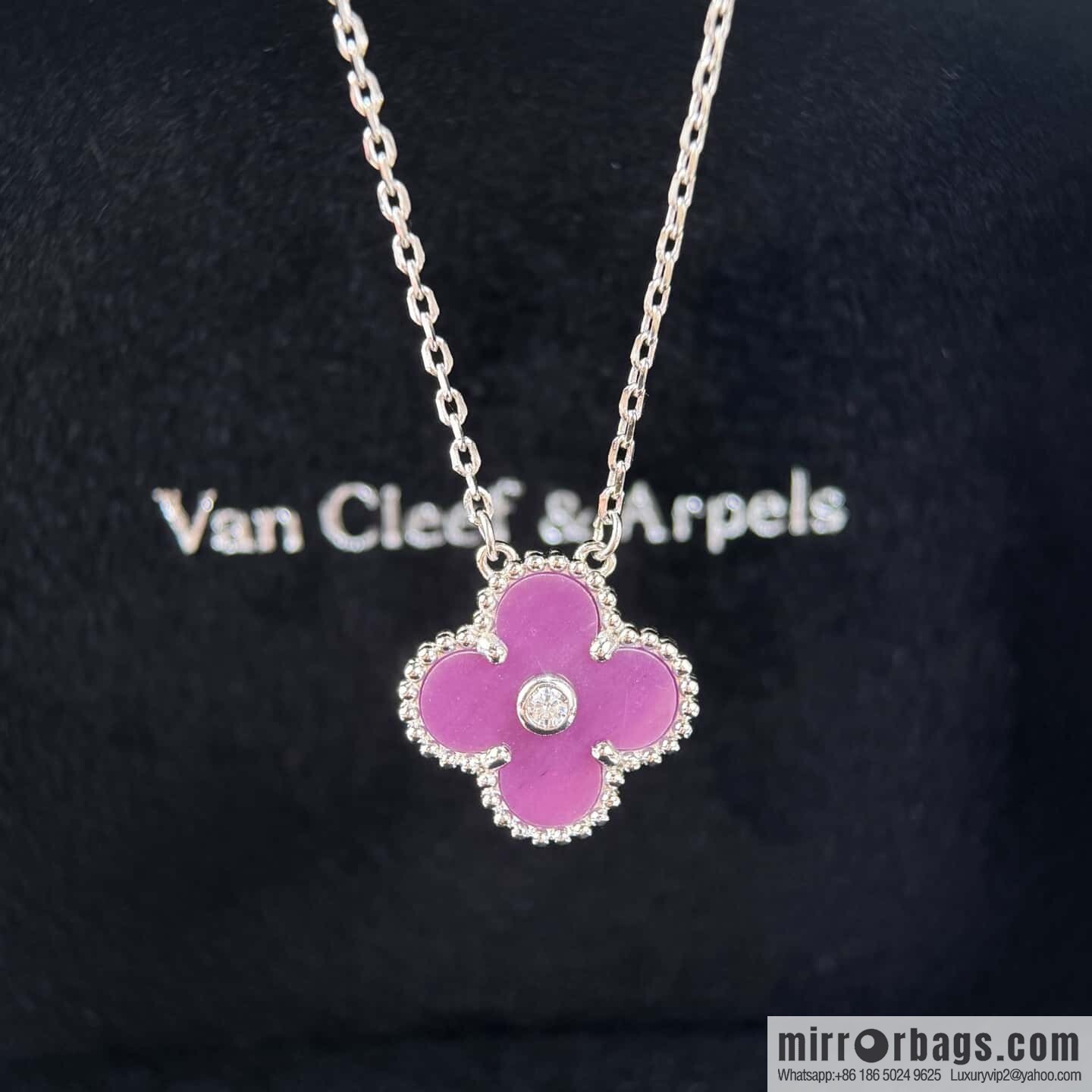 ❗️CNC Version ❗️ ☀️ Van Cleef & Arpels Violet Clover Necklace ☀