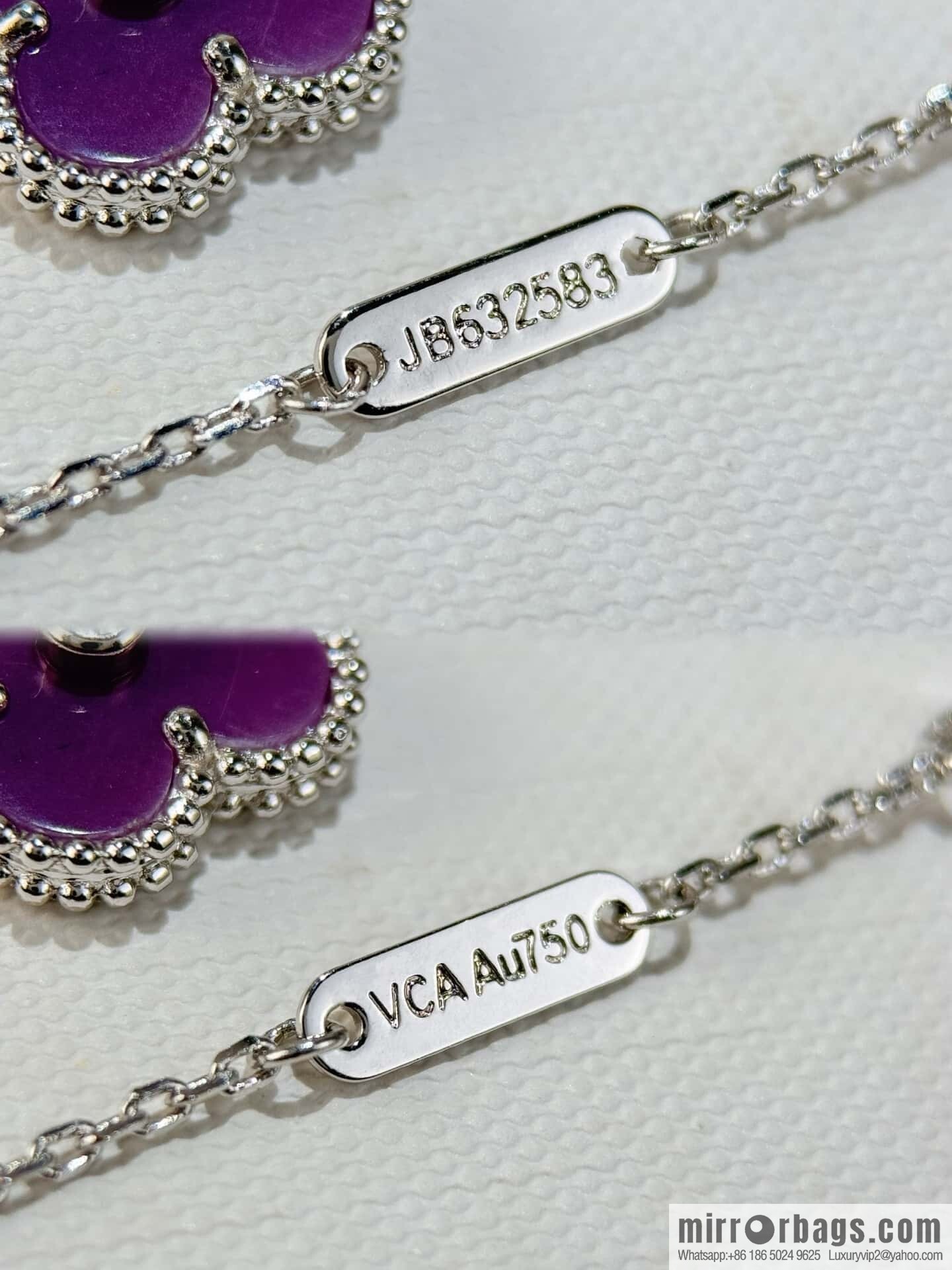 ❗️CNC Version ❗️ ☀️ Van Cleef & Arpels Violet Clover Necklace ☀