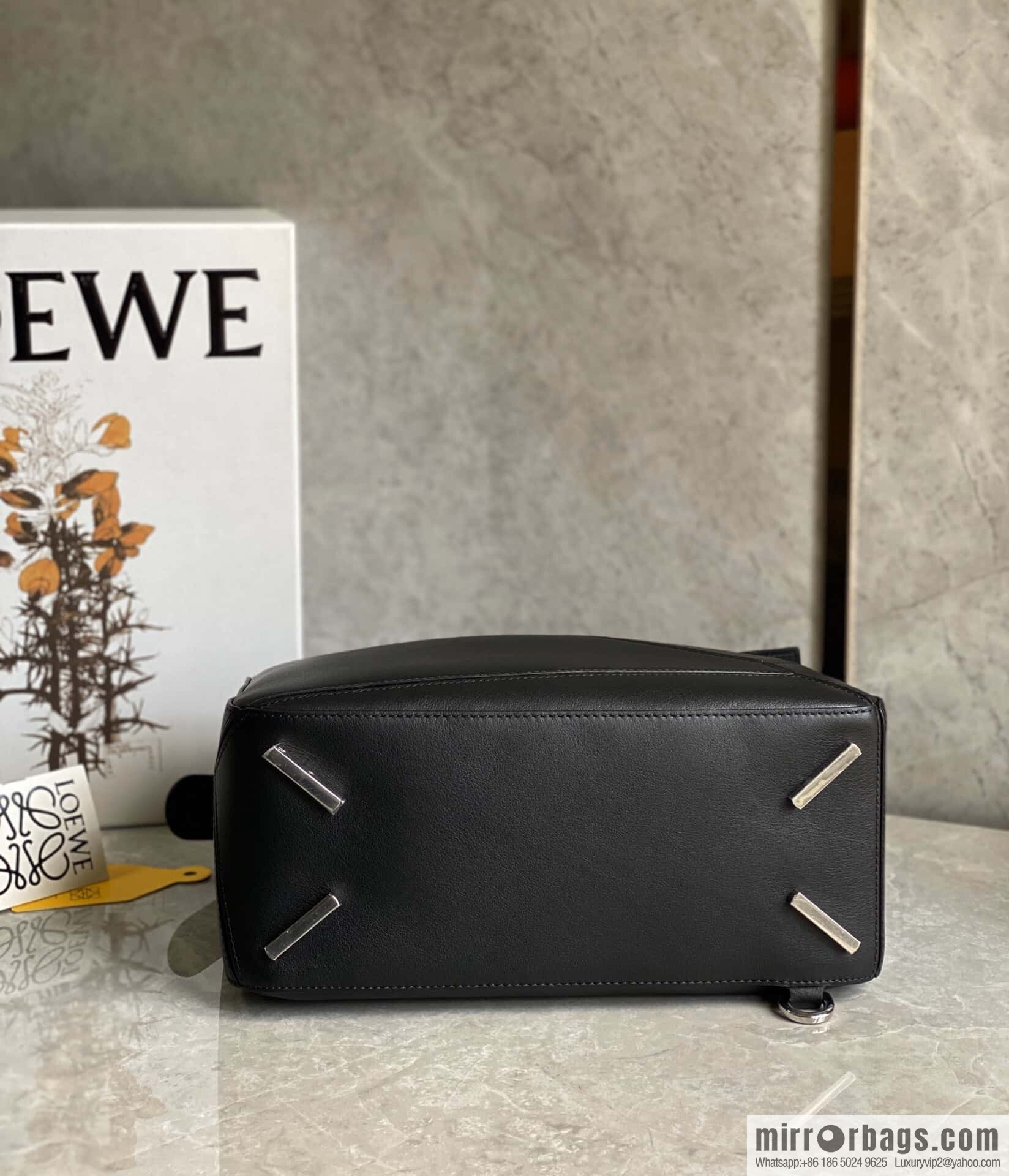 LOEWE Soft Grain Cow Leather Puzzle Handbag Model: A510P49X12 Black