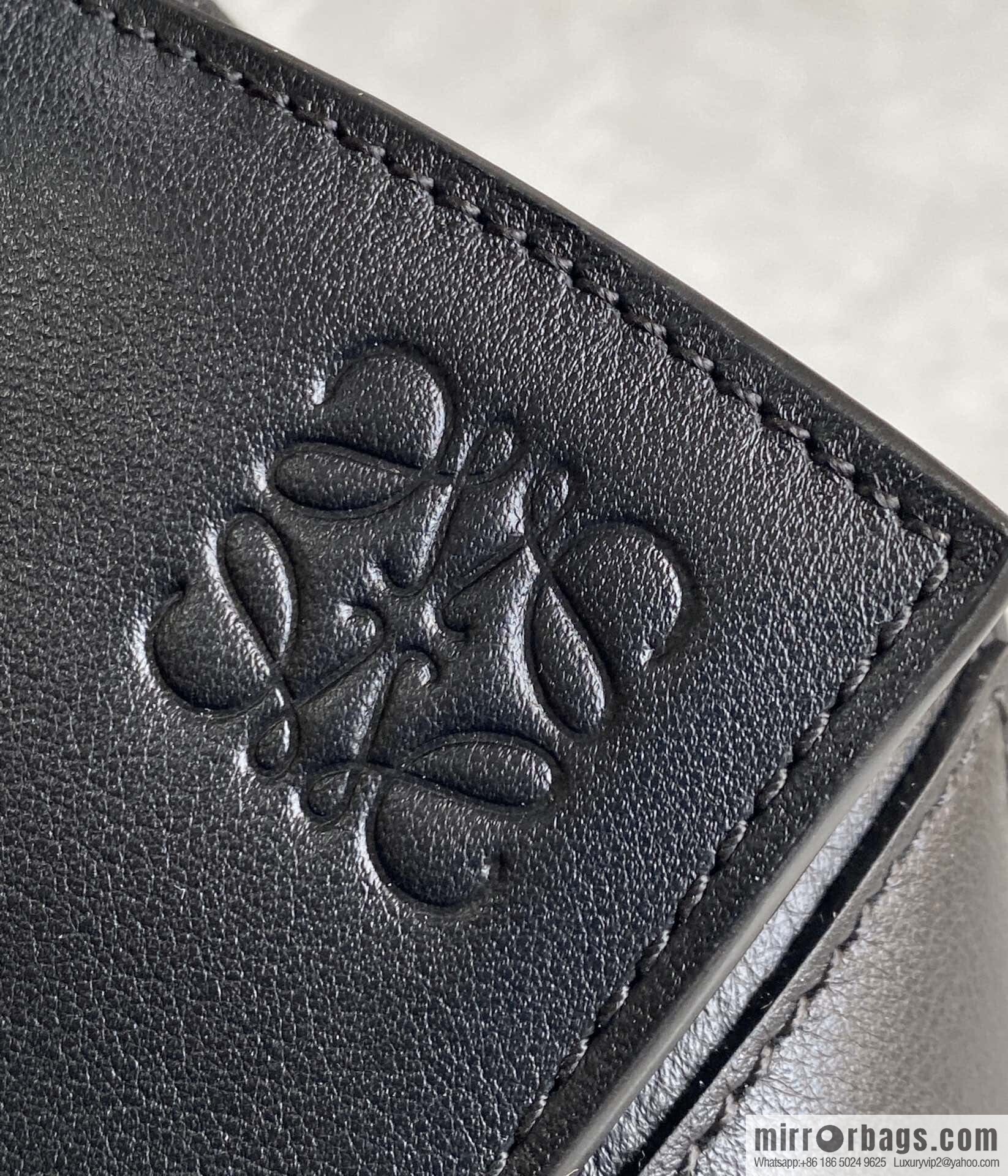 LOEWE Soft Grain Cow Leather Puzzle Handbag Model: A510P49X12 Black