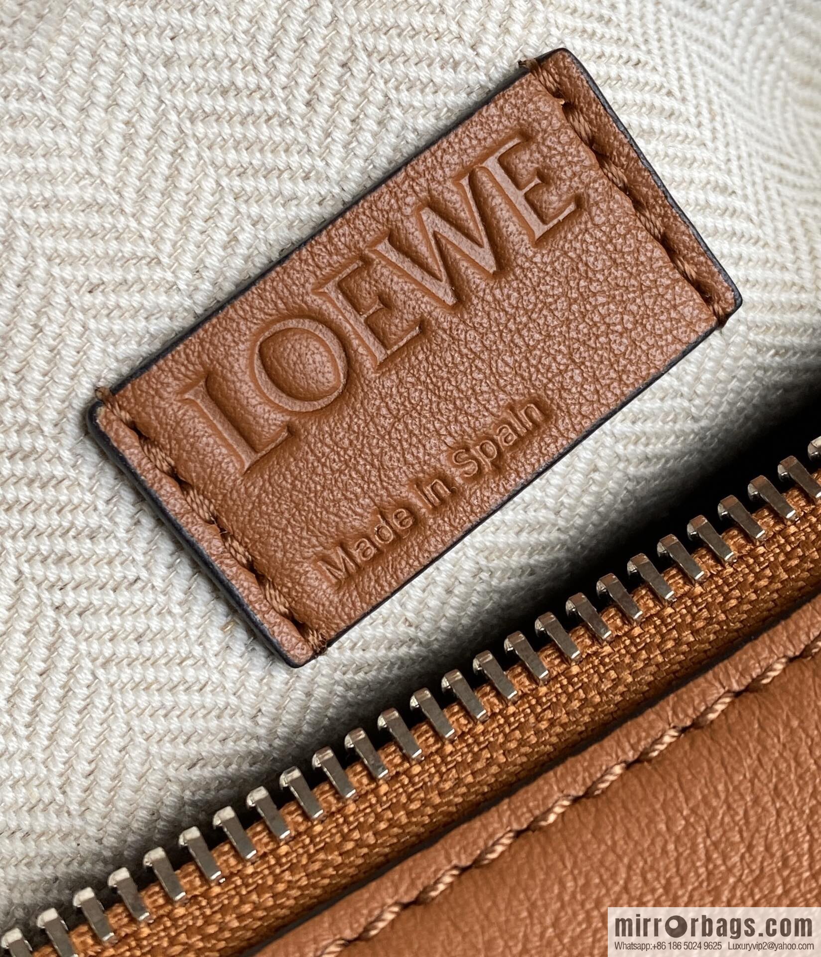 LOEWE Soft Grain Cow Leather Puzzle Handbag Model: A510P49X12 Classic Brown