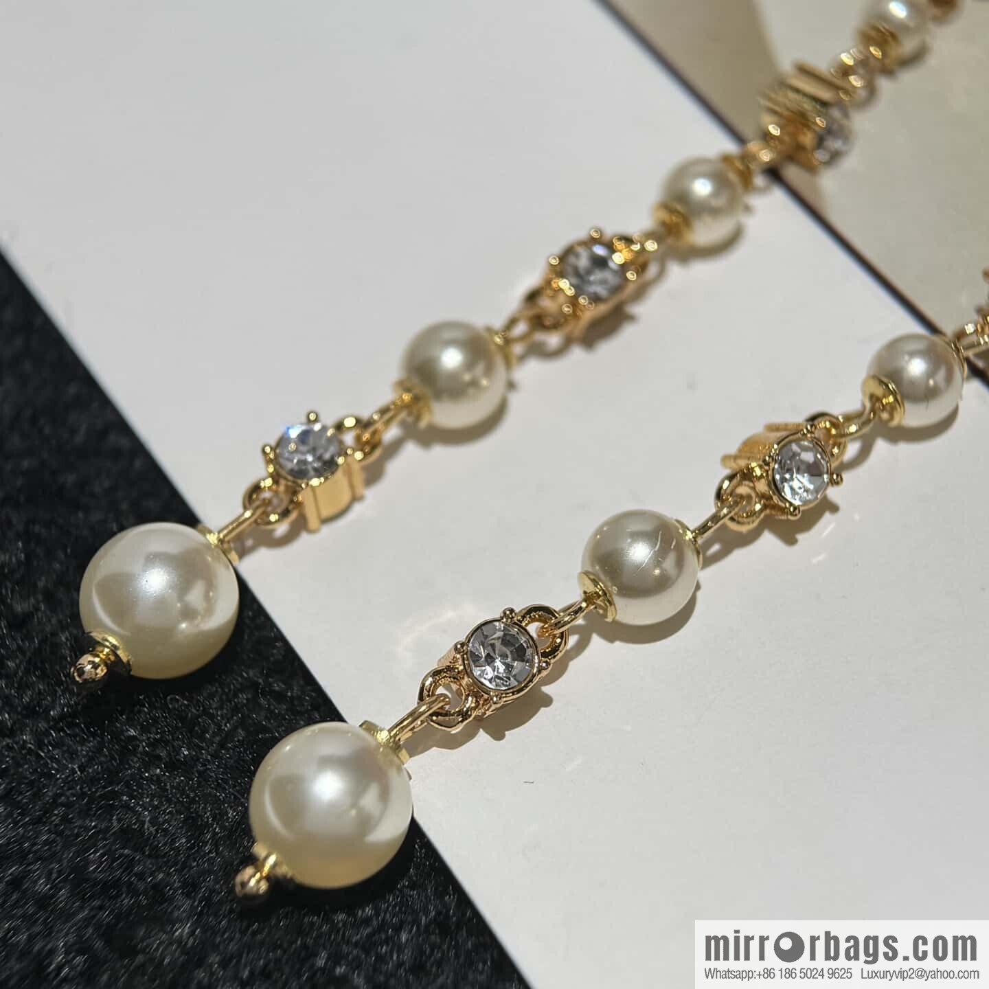 New ☑️ Valentino long fringed pearl stud earrings