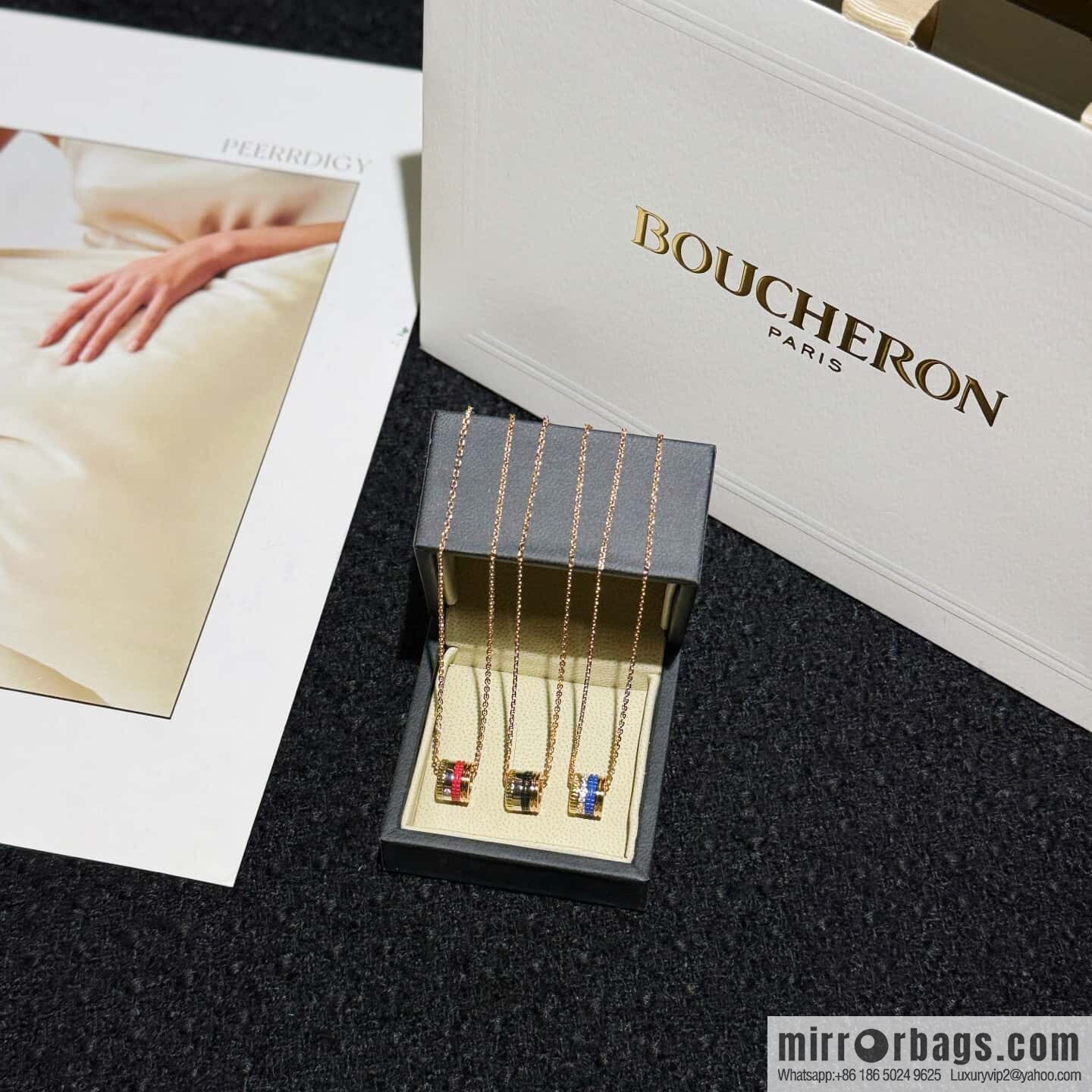❗New ❗️ ☀ new BOUCHERON/Boucheron Quatre Classique series, Zhou Dongyu same style, ceramic necklace ☀